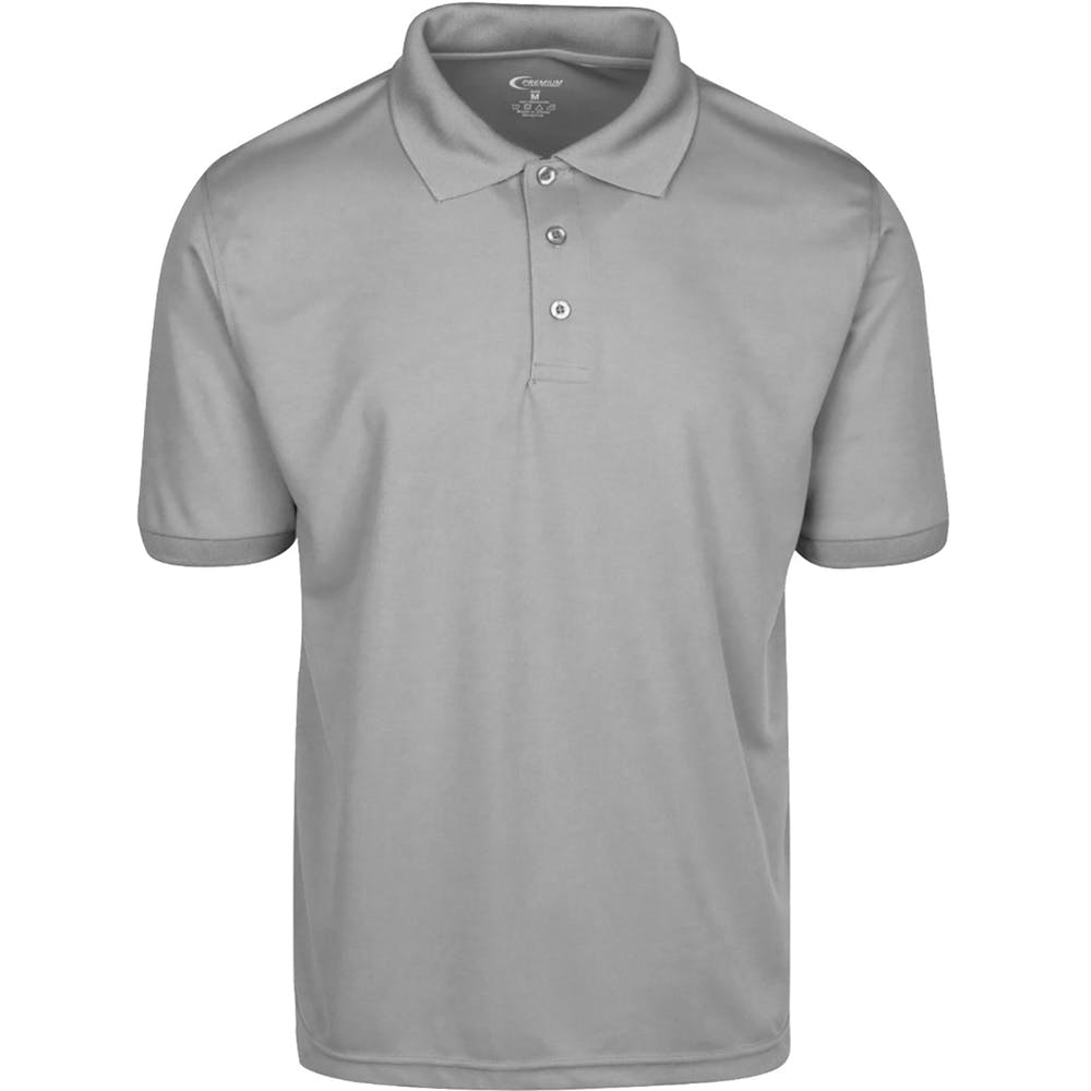 Men's Polo Shirts - Gray Medium Moisture Wicking 3