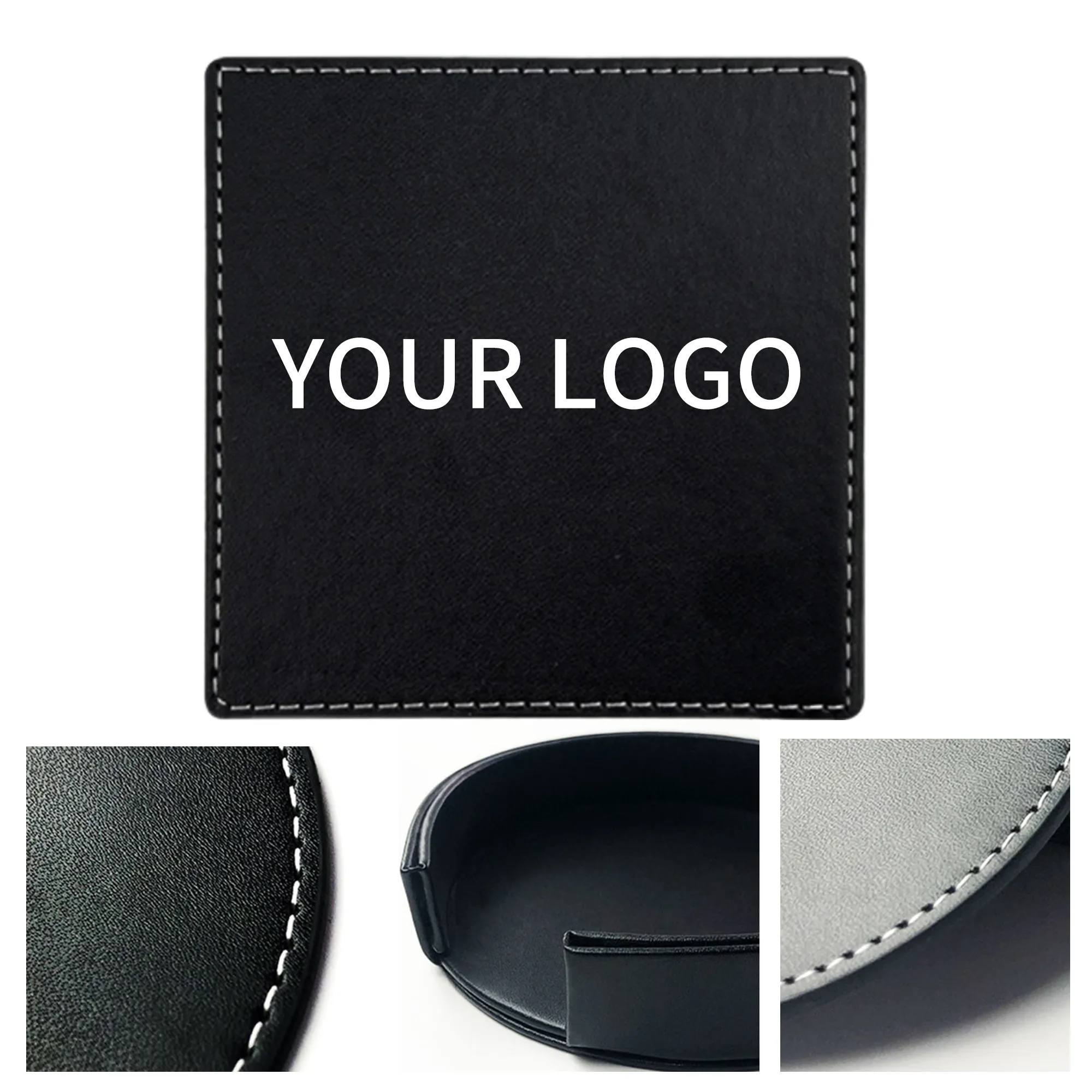 Heat Resistant PU Leather Drink Coaster