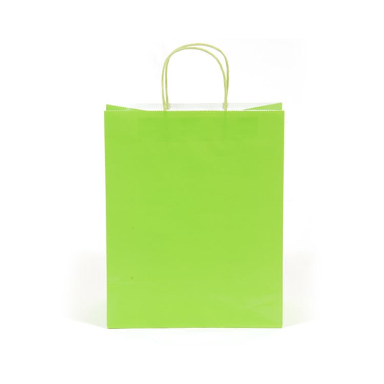Narrow Medium Gift Bags - Lime Green 5.25" x 8.375" x 3.25" 3