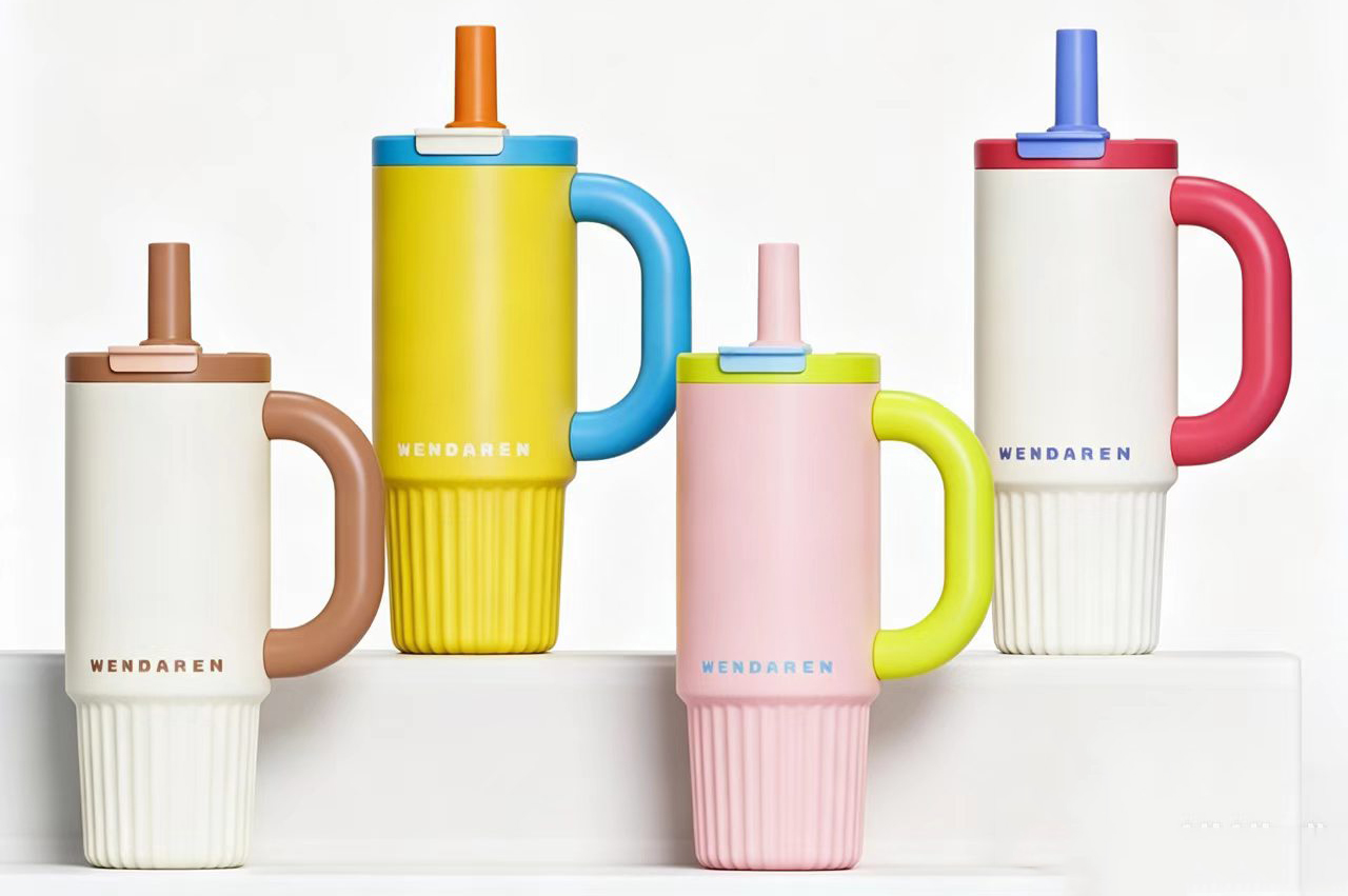 32oz Oversized Ceramic Lined Vacuum Insulated DualSip Tumbler&Water Bottle With Straw&Handle