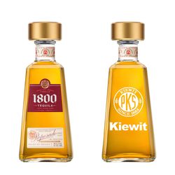 Etched 1800 Reposado Tequila Liquor Bottle