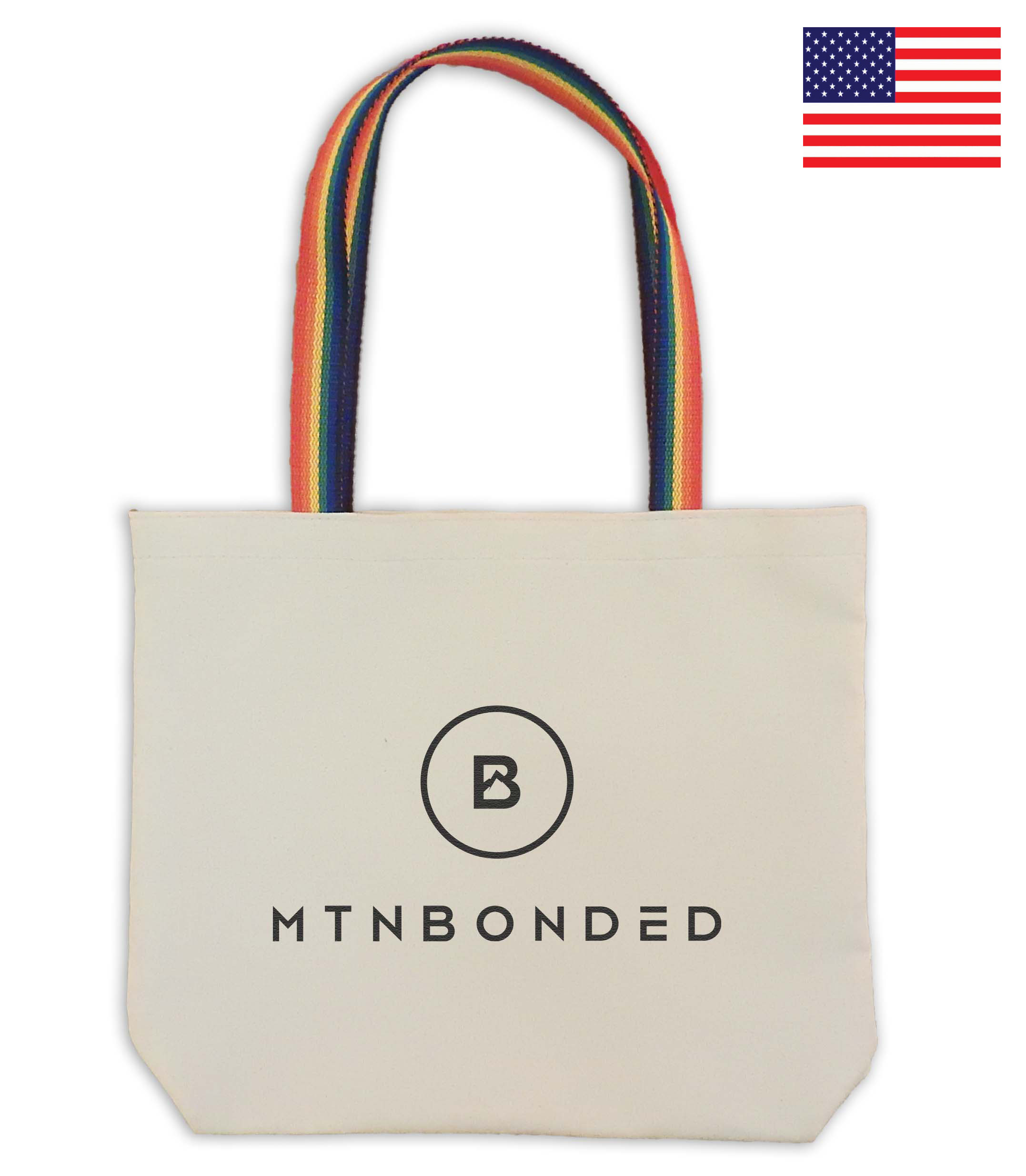 "Rainbow" Cotton Tote Bag 14.5 X 3 x 12" TB1412