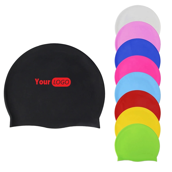 MOQ 100 Waterproof Silicone Swimming Cap 3