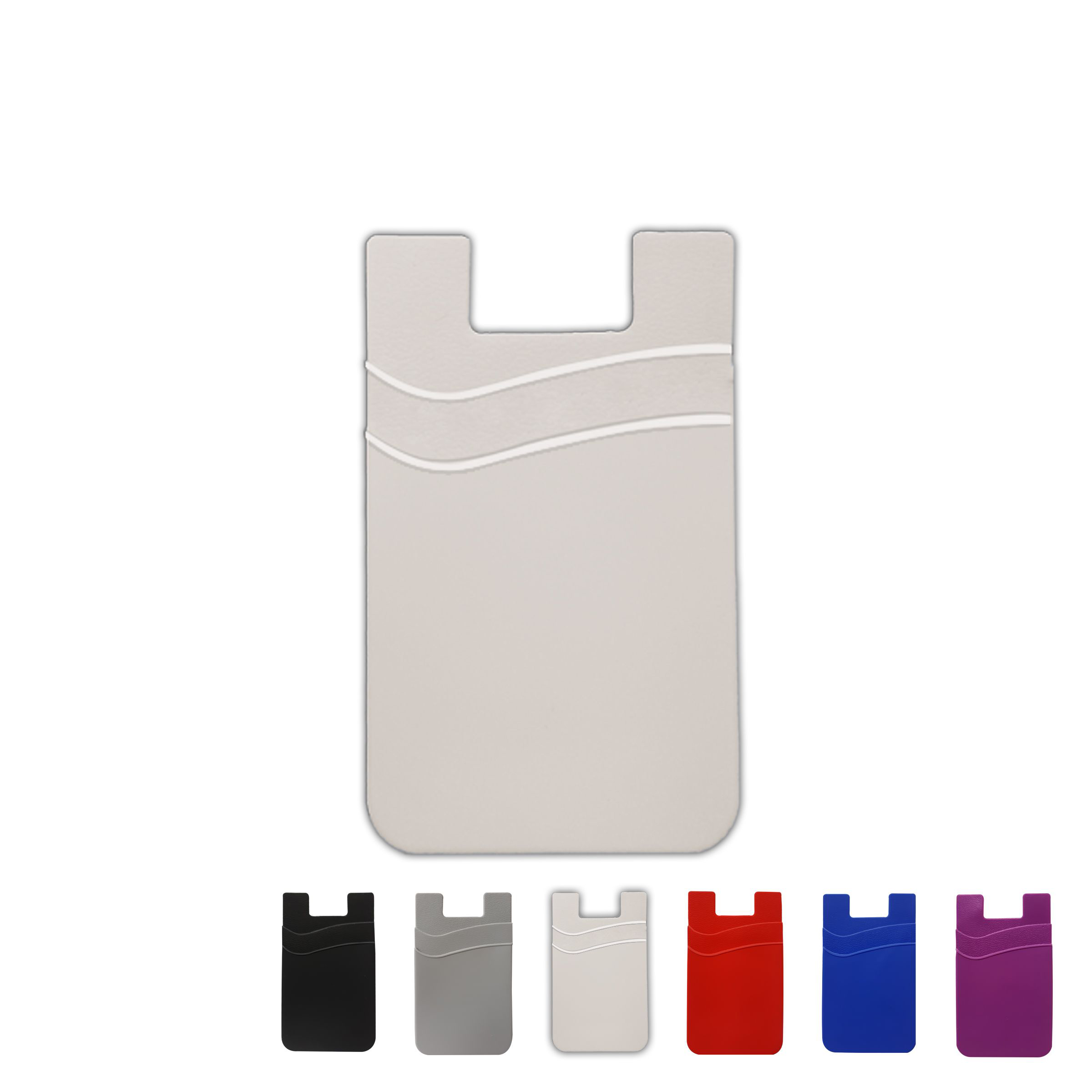 Dual Pocket Silicone Cell Phone Wallet 32