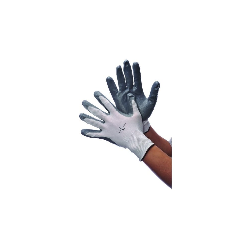 Nitrile Coated Gloves - Gray Small 3