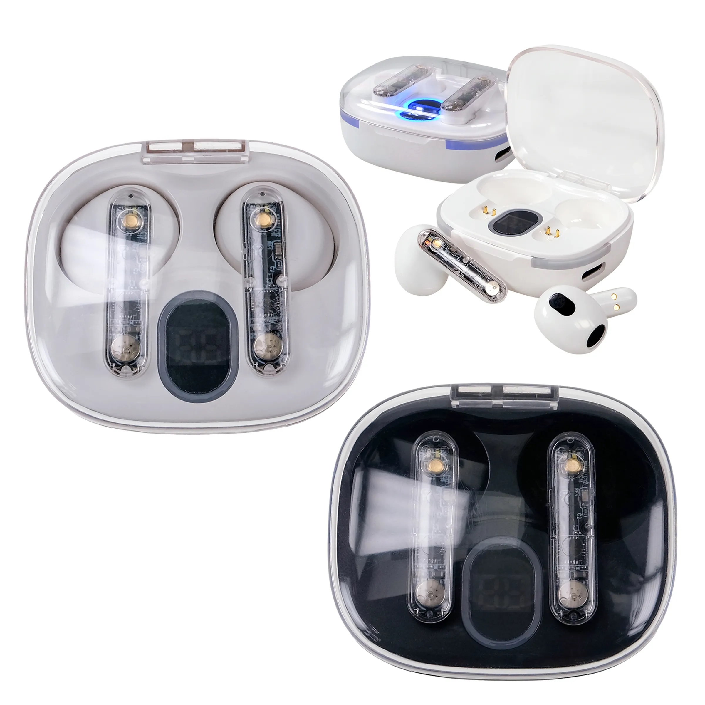 Light Up Display Bluetooth Earbuds 3