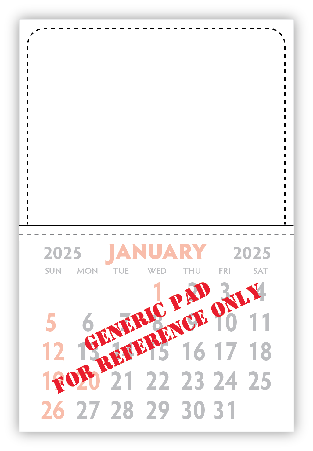 Designer Shaped Kwik-Stik 6 Mill Smooth Vinyl Calendar Standard Design 5