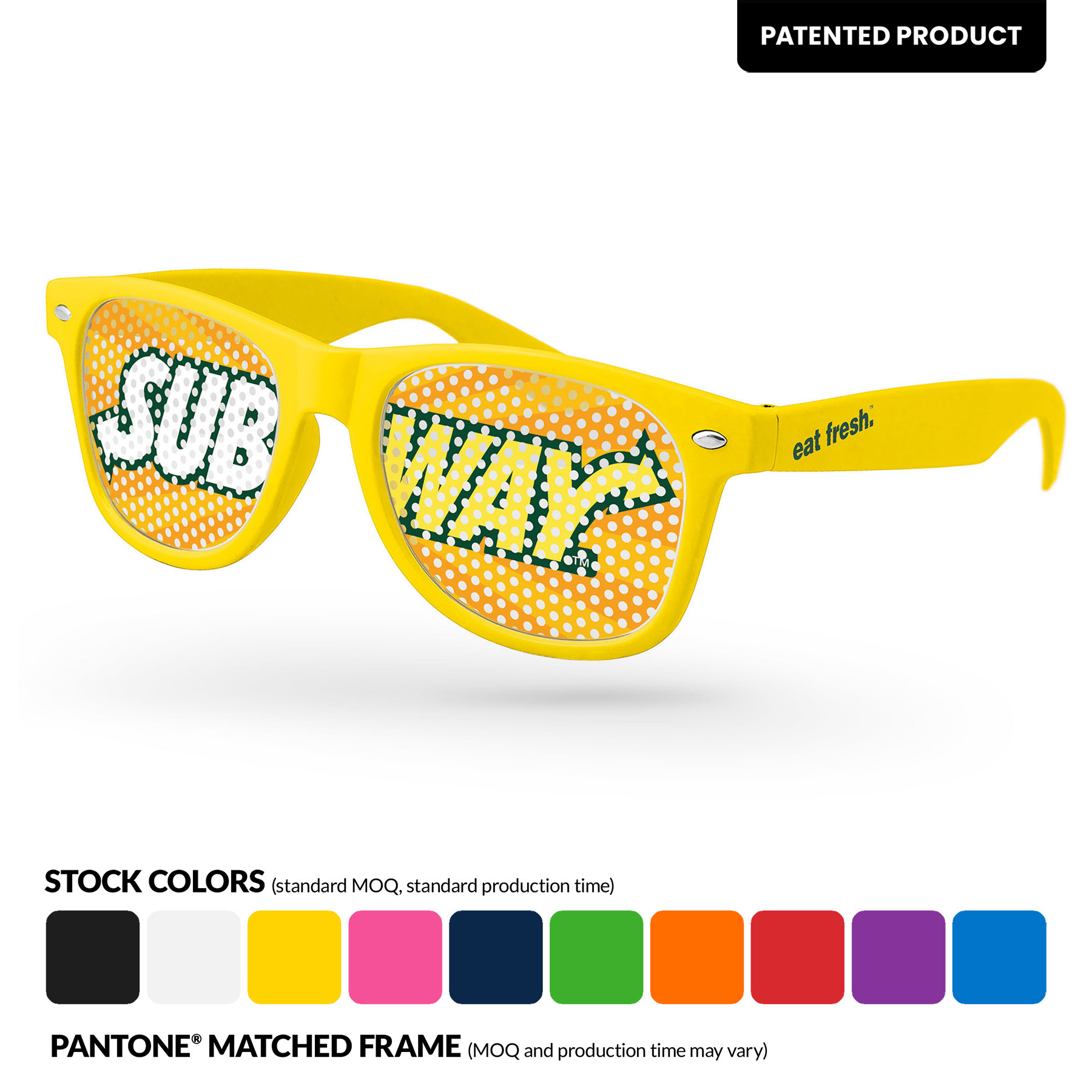 Retro Pinhole Sunglasses w/ 1-Color Temple Imprint 41