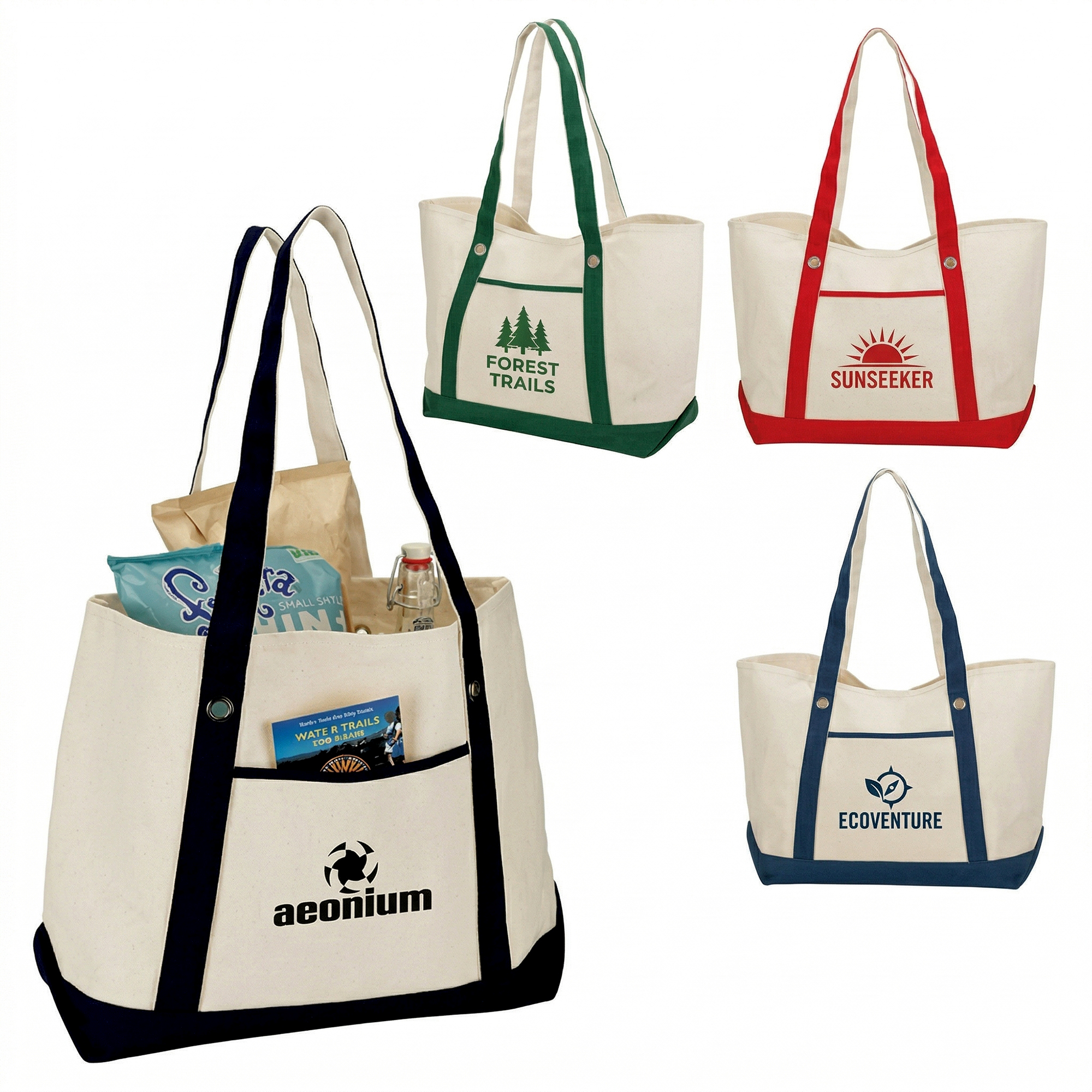 Custom Logo 20.5x13" Canvas Tote