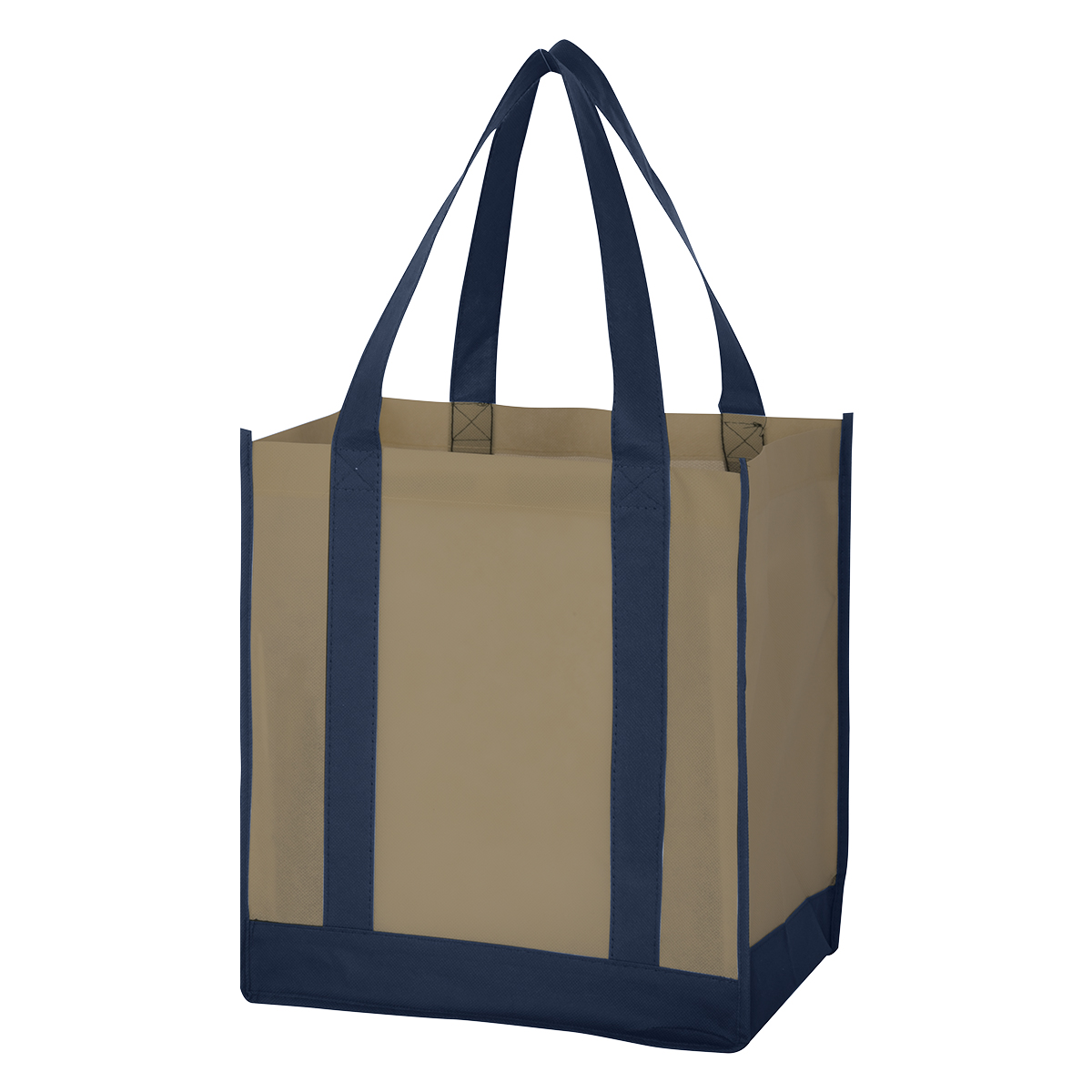 Non-Woven Two-Tone Shopper Tote Bag - 3331 | BigPromotions