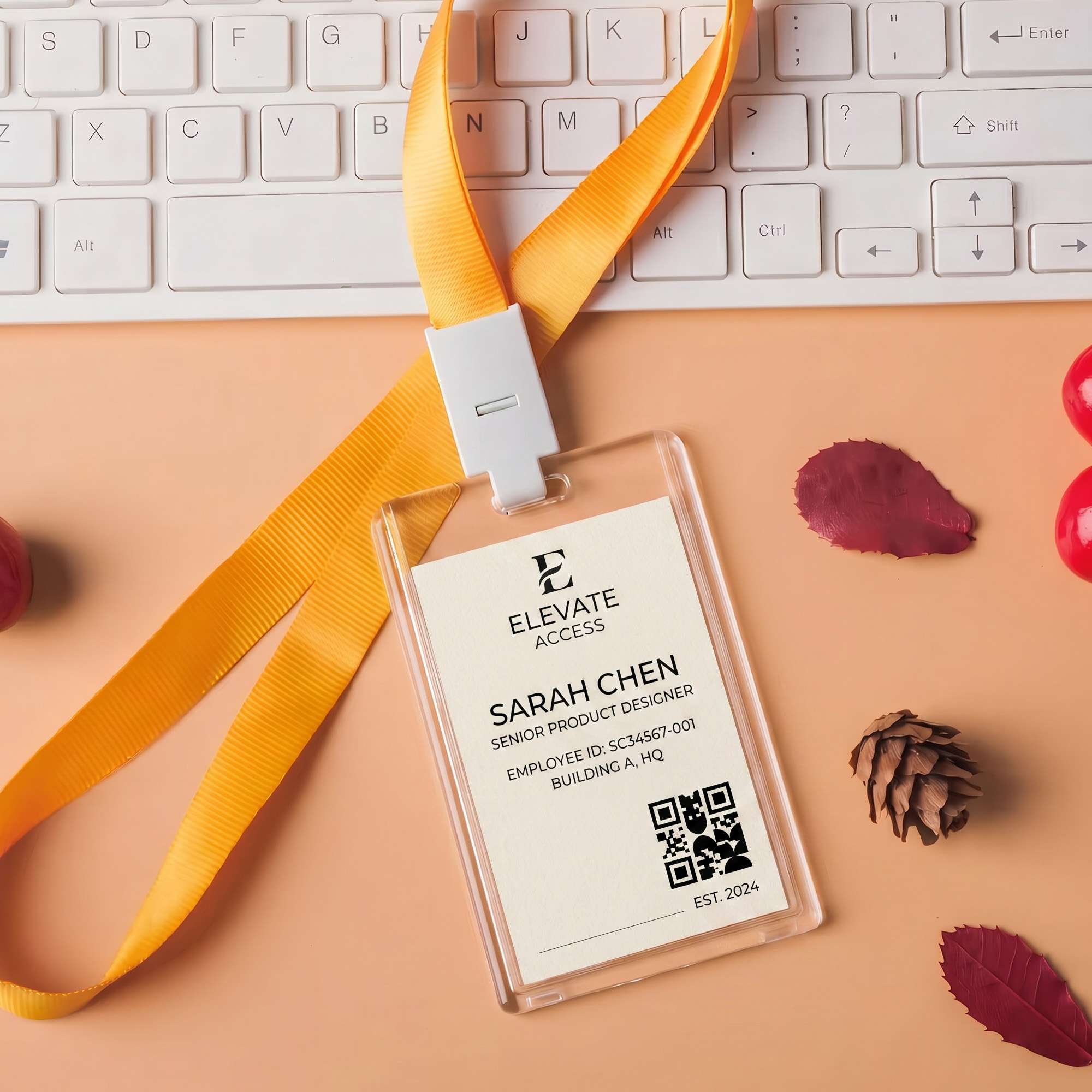 Reusable Custom Logo Acrylic ID Badge Holder