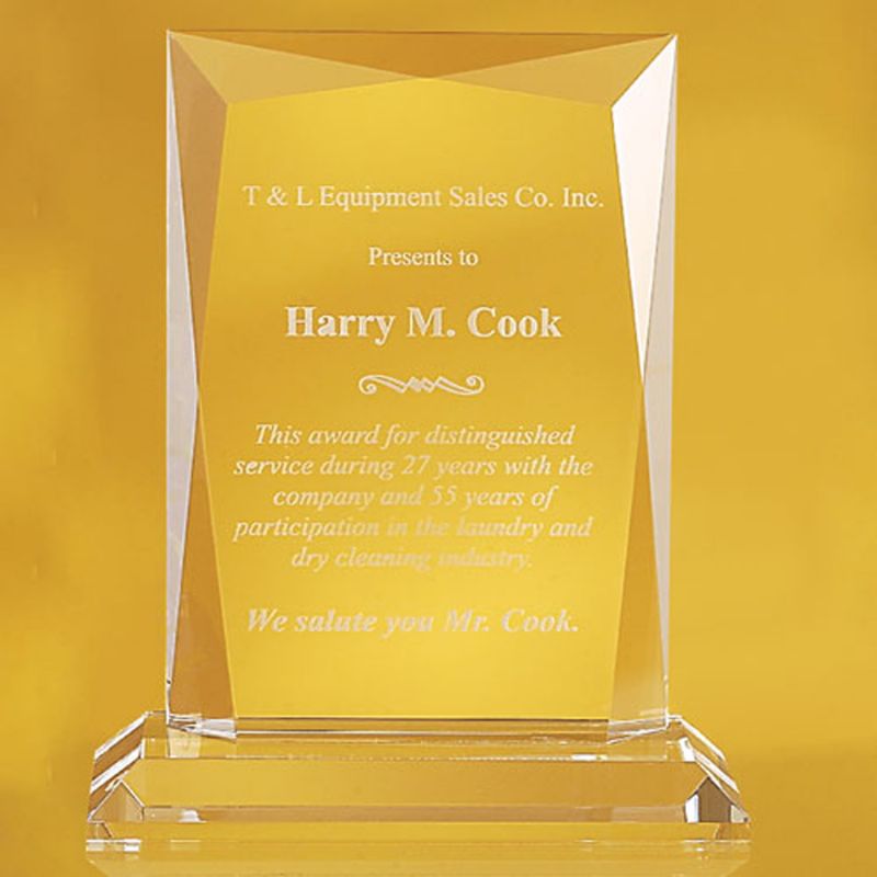Rectangular Gem Edged Award