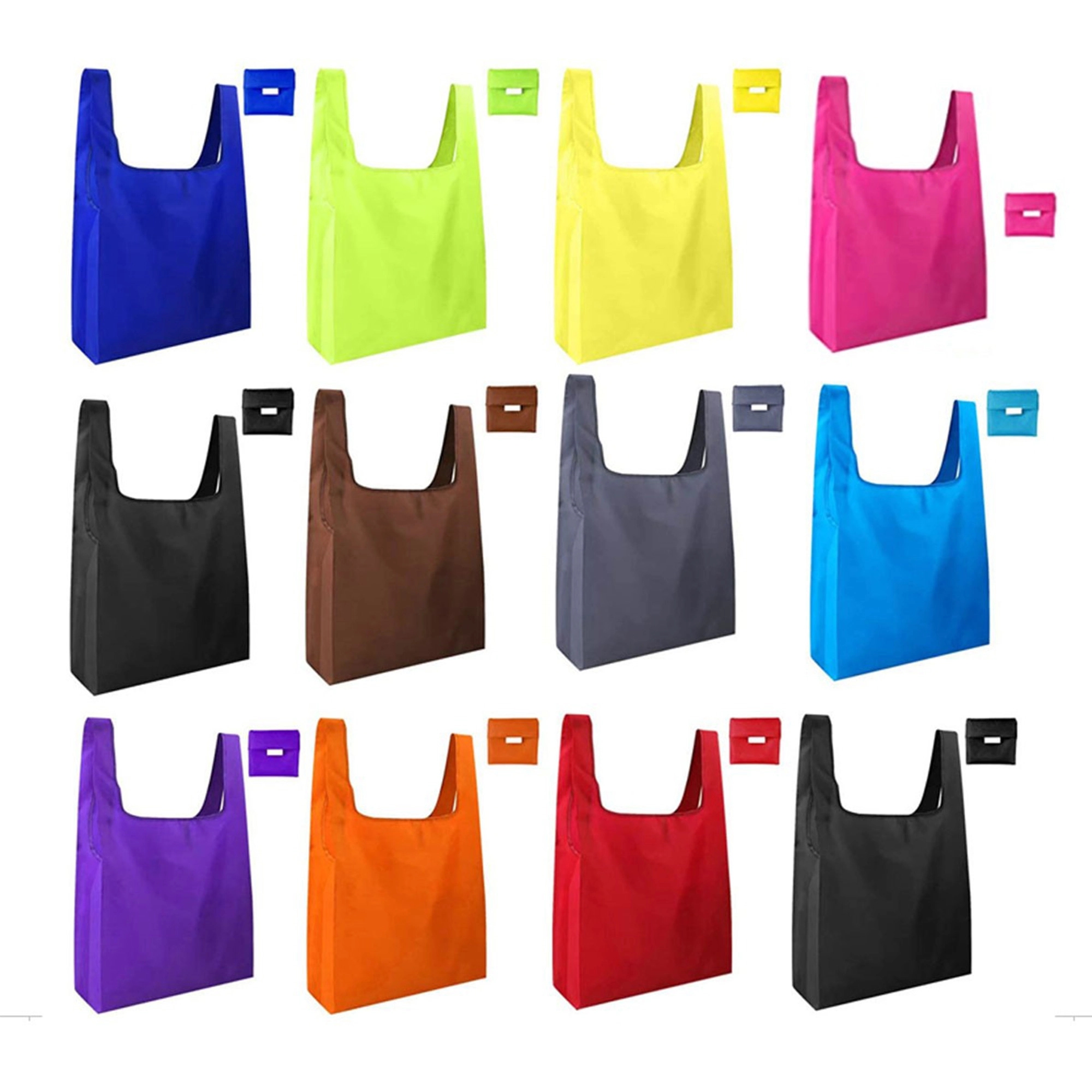 Grocery Tote Folded into Attached Pouch, custom tote bag with logo imprint 6