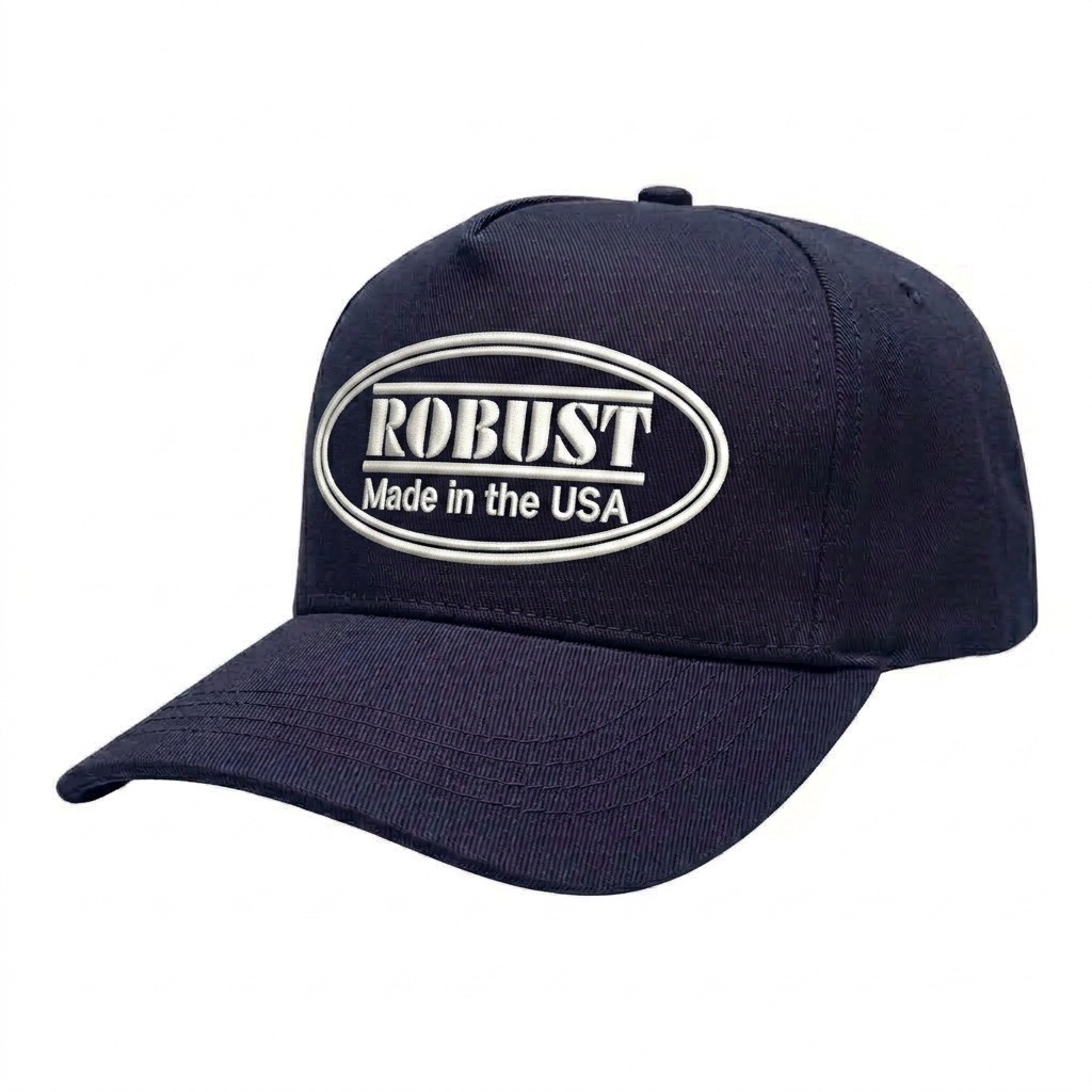 Union/USA Made Solid Eyelets Twill Velcro Trucker