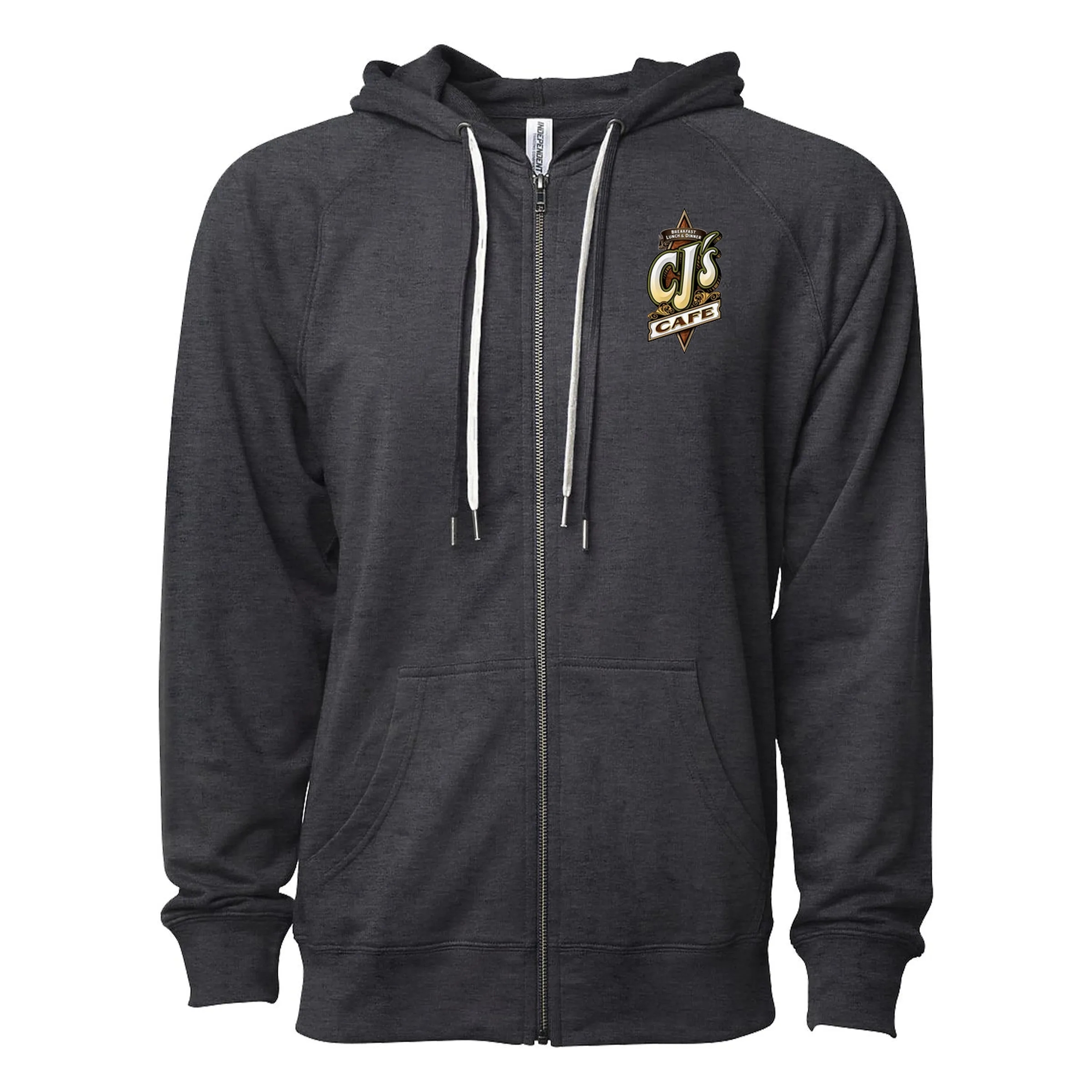 Unisex Lightweight Loopback Terry Zip Hood 2