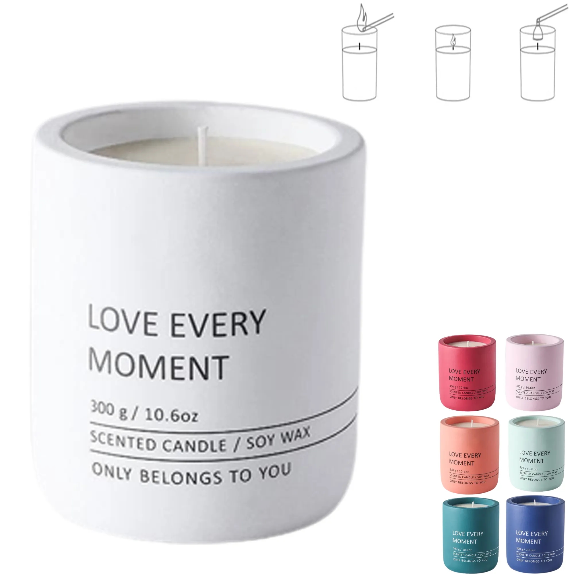 Two Styles Scented Candle In Ceramic Cup
