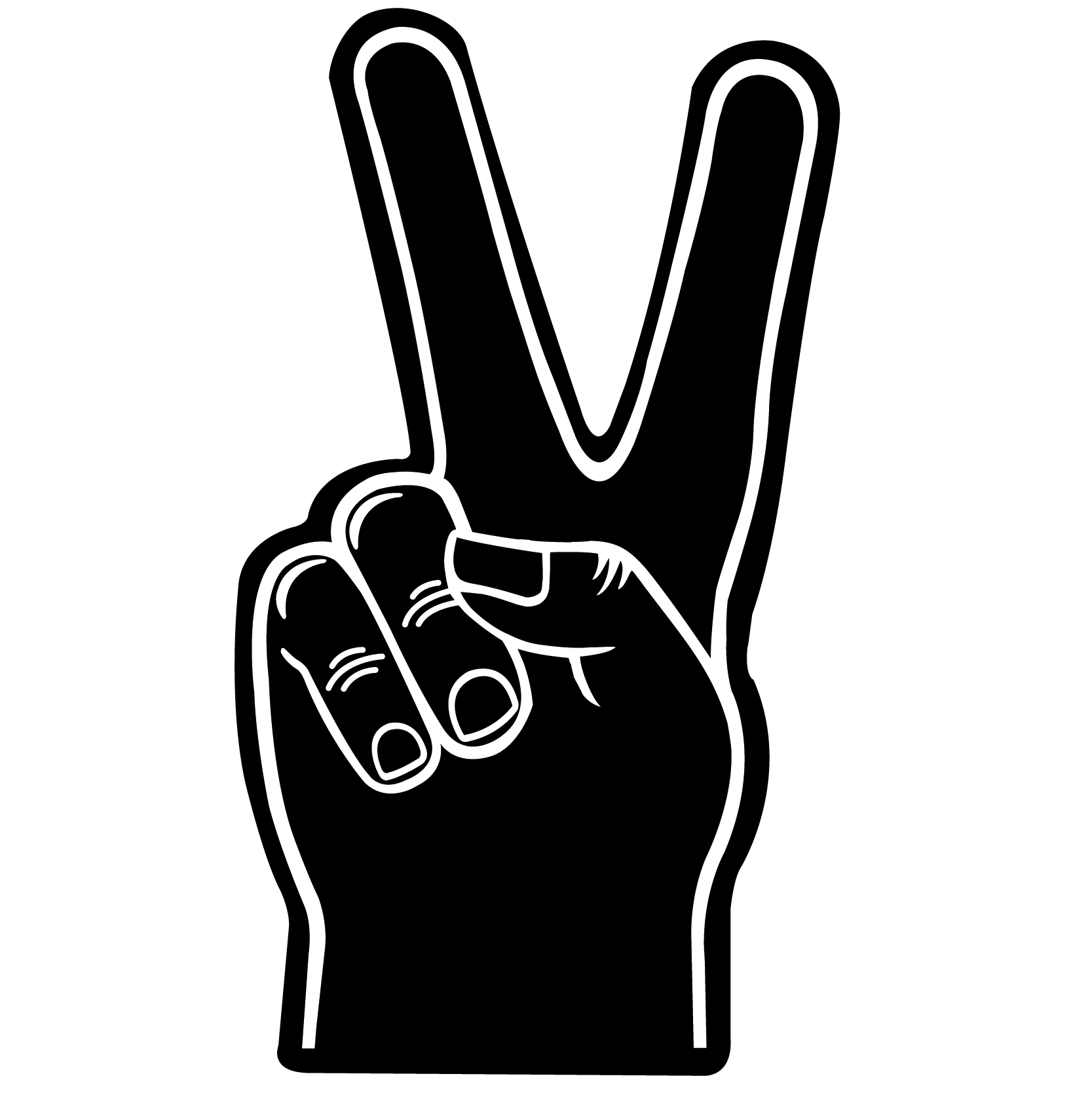 Foam Hand Peace 18" 66