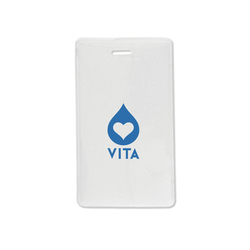 2.65" W x 4.42" H - Vertical Anti-Static Clear Vinyl Badge Holder (1 Color Imprint)