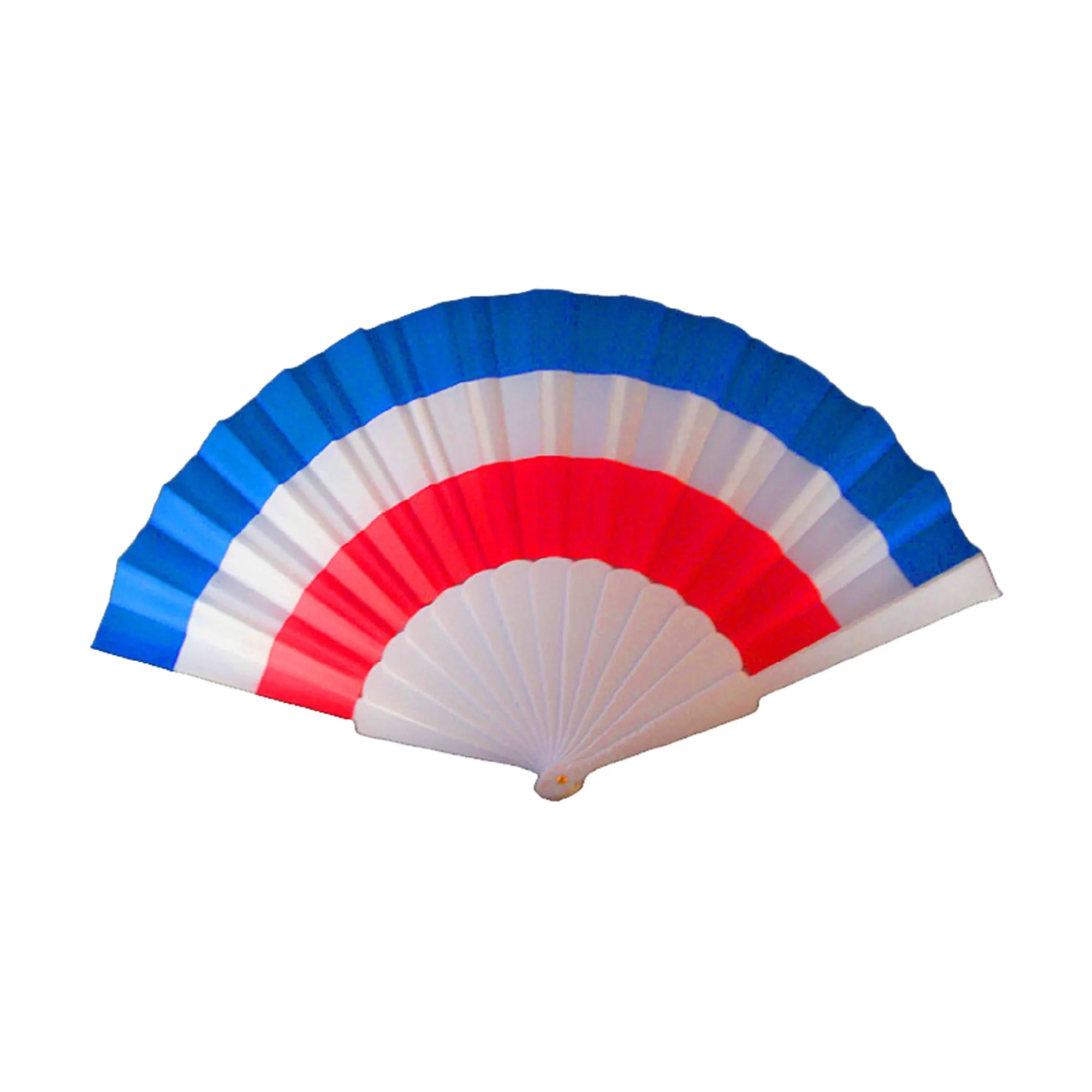 9" Large Rainbow Folding Fabric Hand Fan 10
