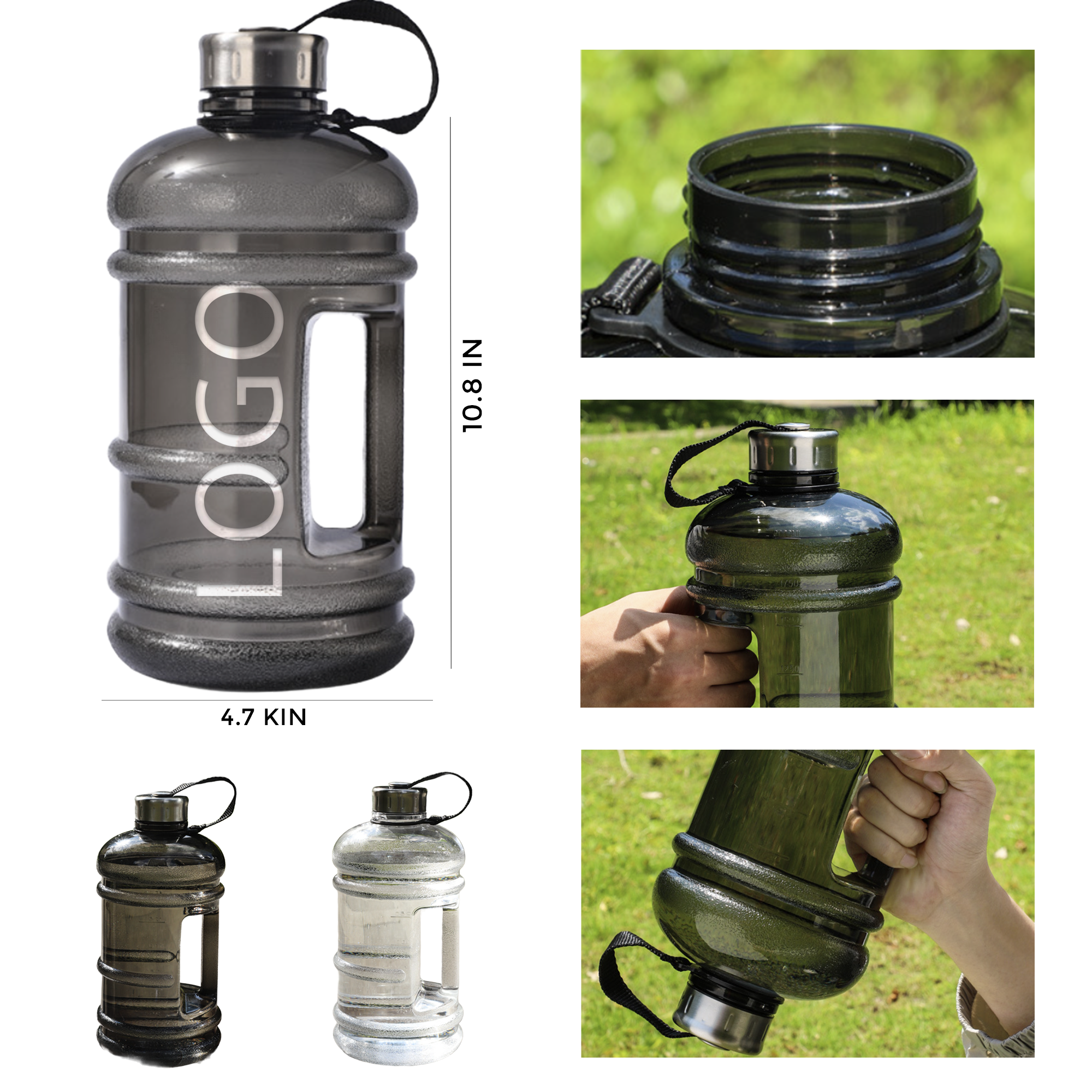 MOQ 10 PCS Insulated 68oz Large Capacity Water Bottle