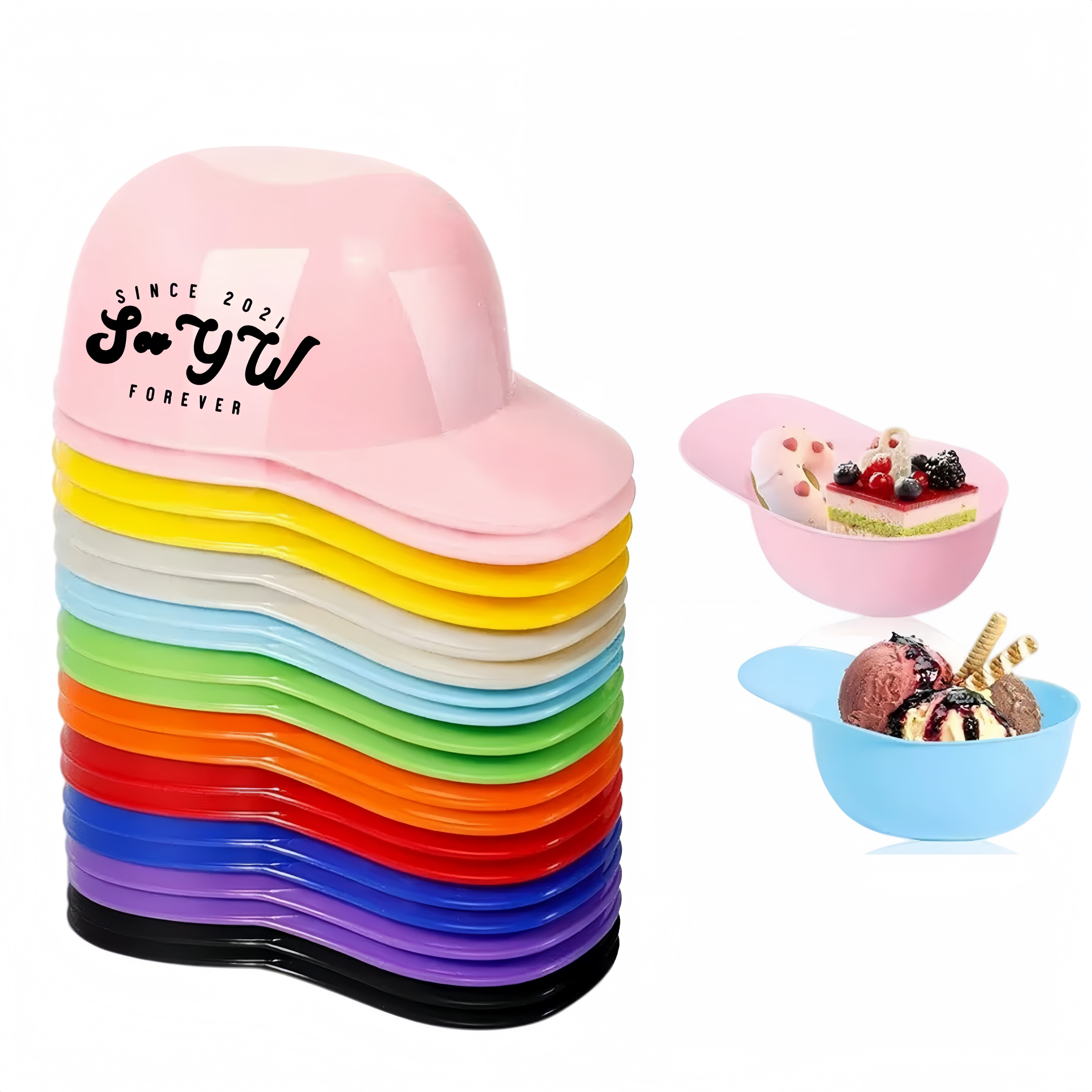 8oz Kids Plastic Cap Bowl for Ice Cream & Yogurt 2