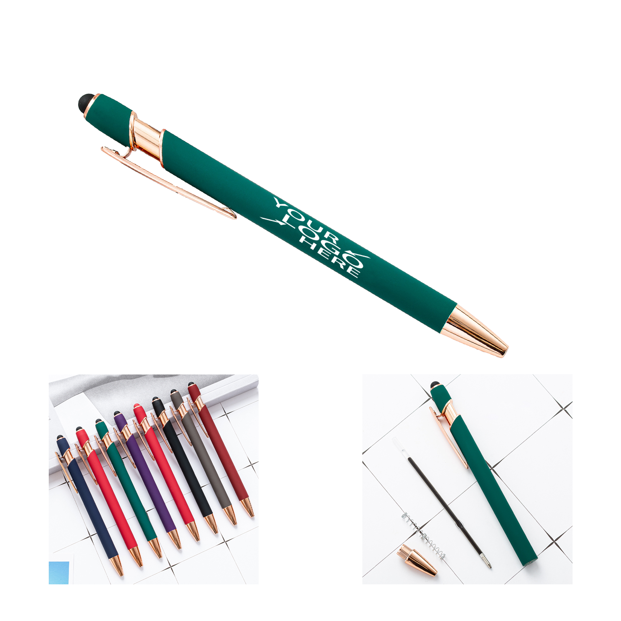 Rose Gold Aluminum Capacitive Tip Ballpen 2