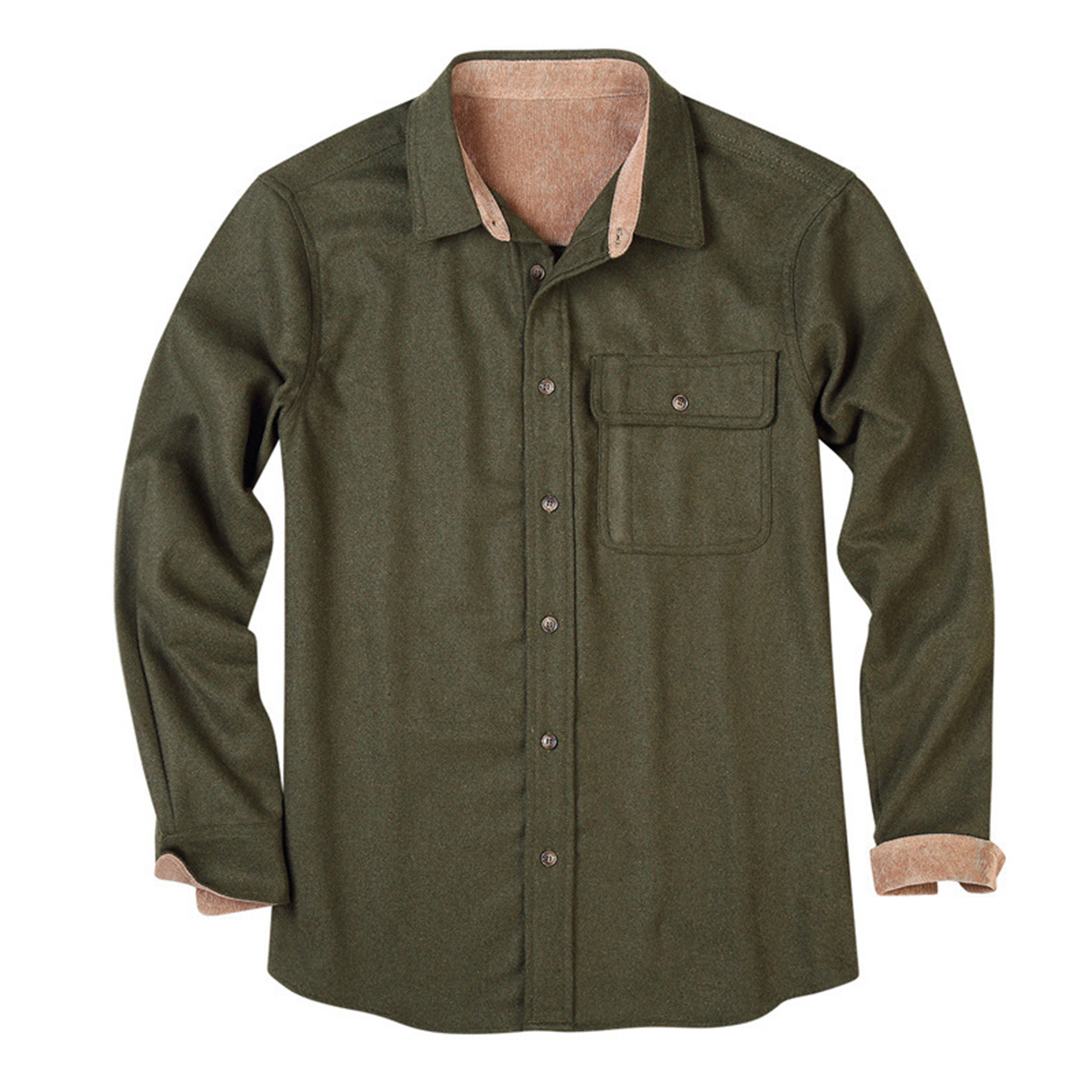 Flannel Long Sleeved Button Down Shirt 23
