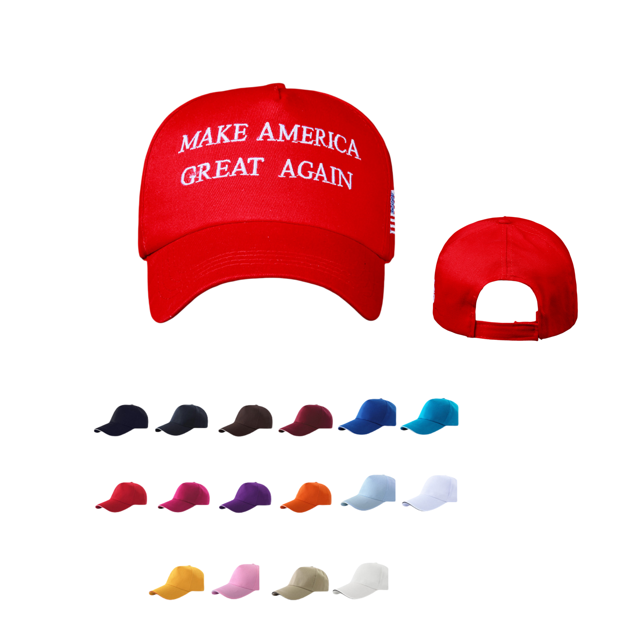Pure 5 Panel Cotton Baseball Caps 3