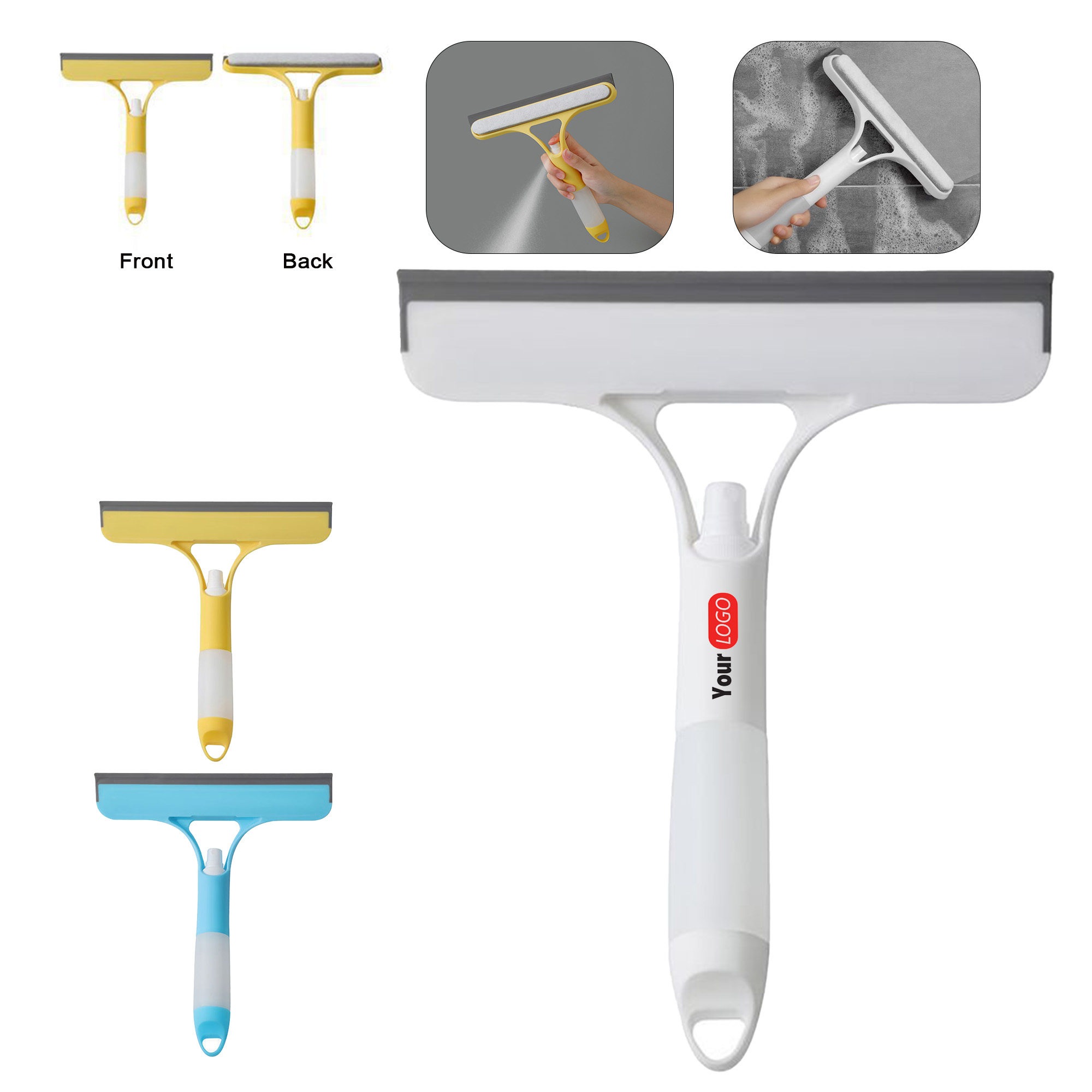 Windows Glass Cleaner Shower Squeegee With Spray Bottle 6