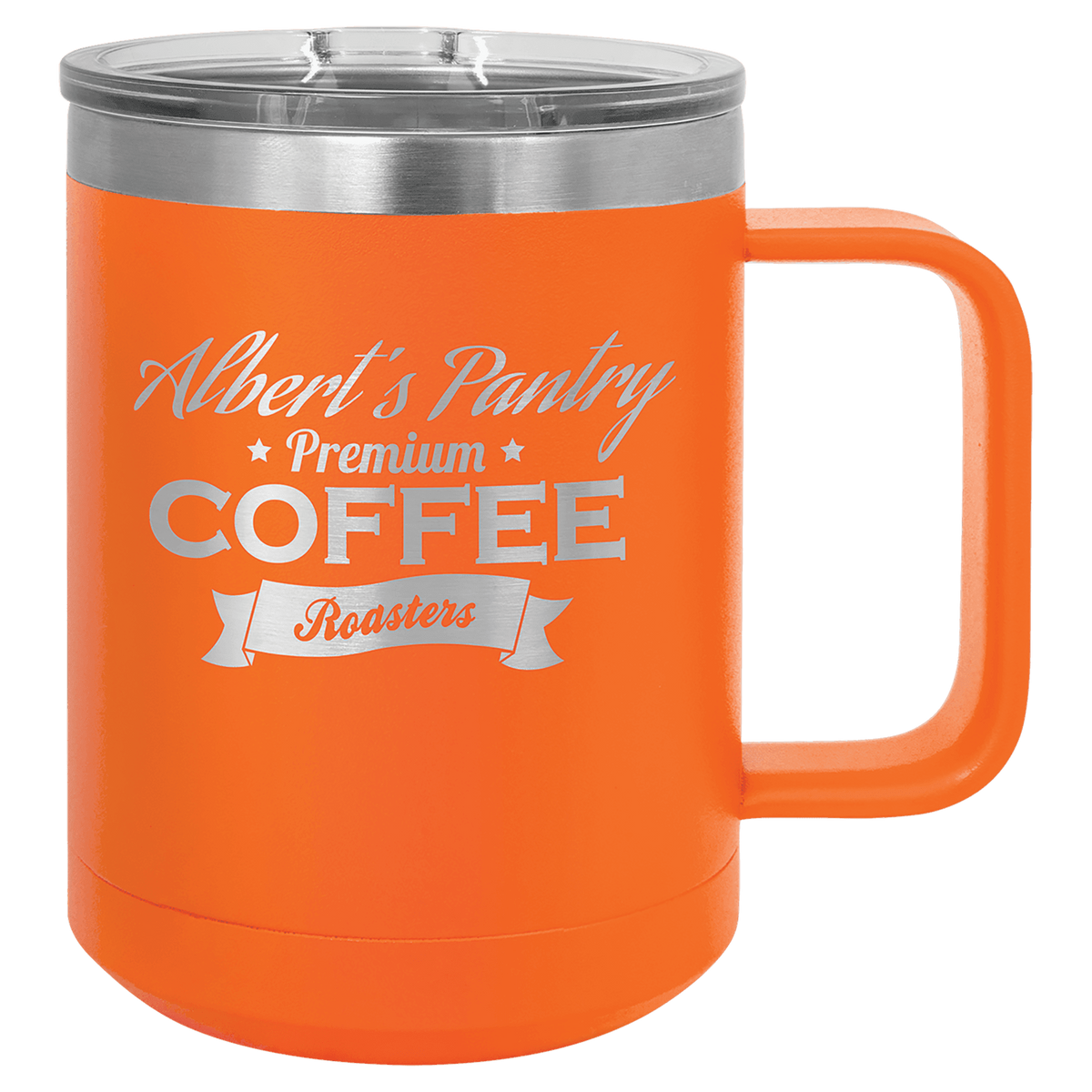 Polar Camel 15 oz. Orange Vacuum Insulated Mug with Slider Lid 3