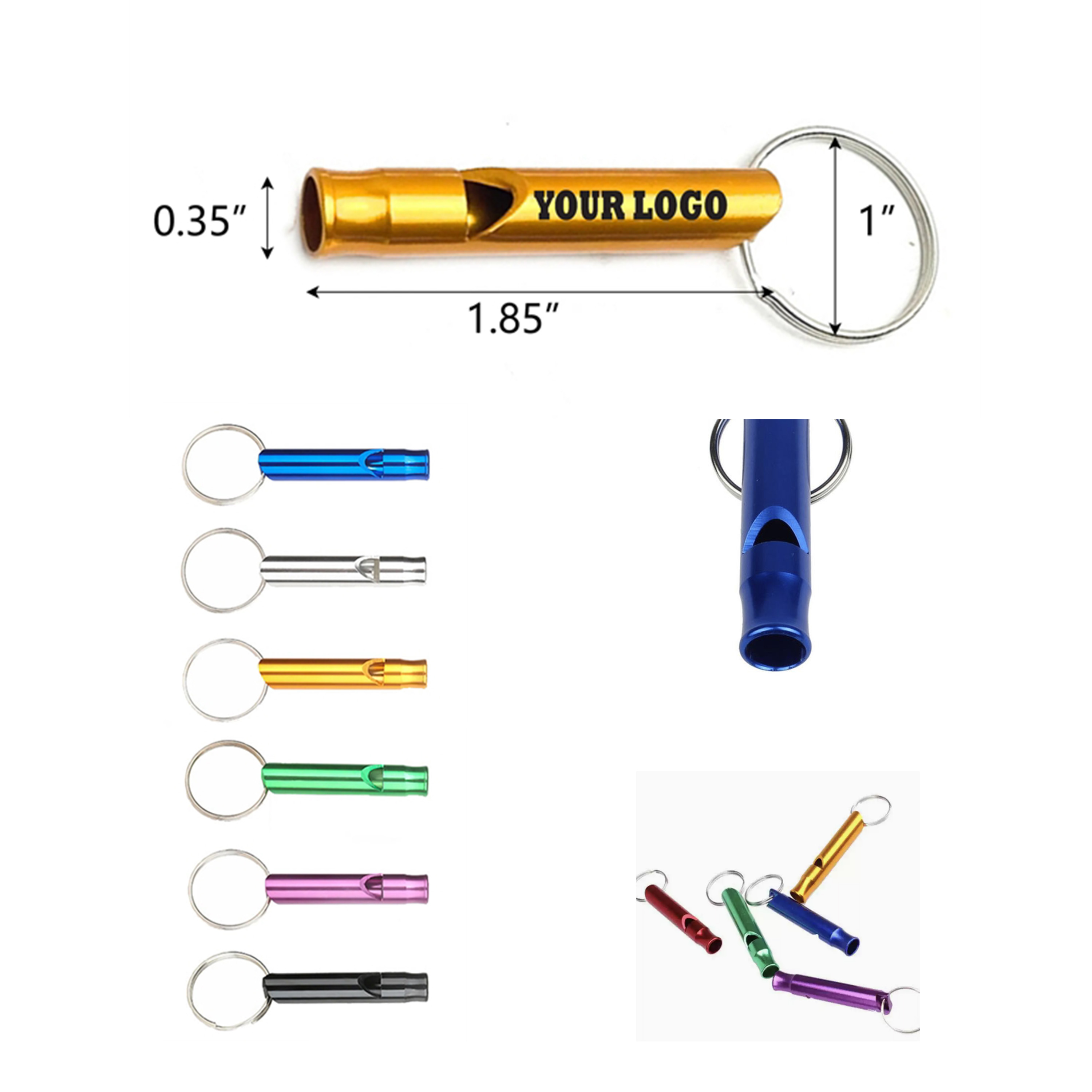 Reliable Outdoor Aluminum Whistle Key Chain for Survival 3