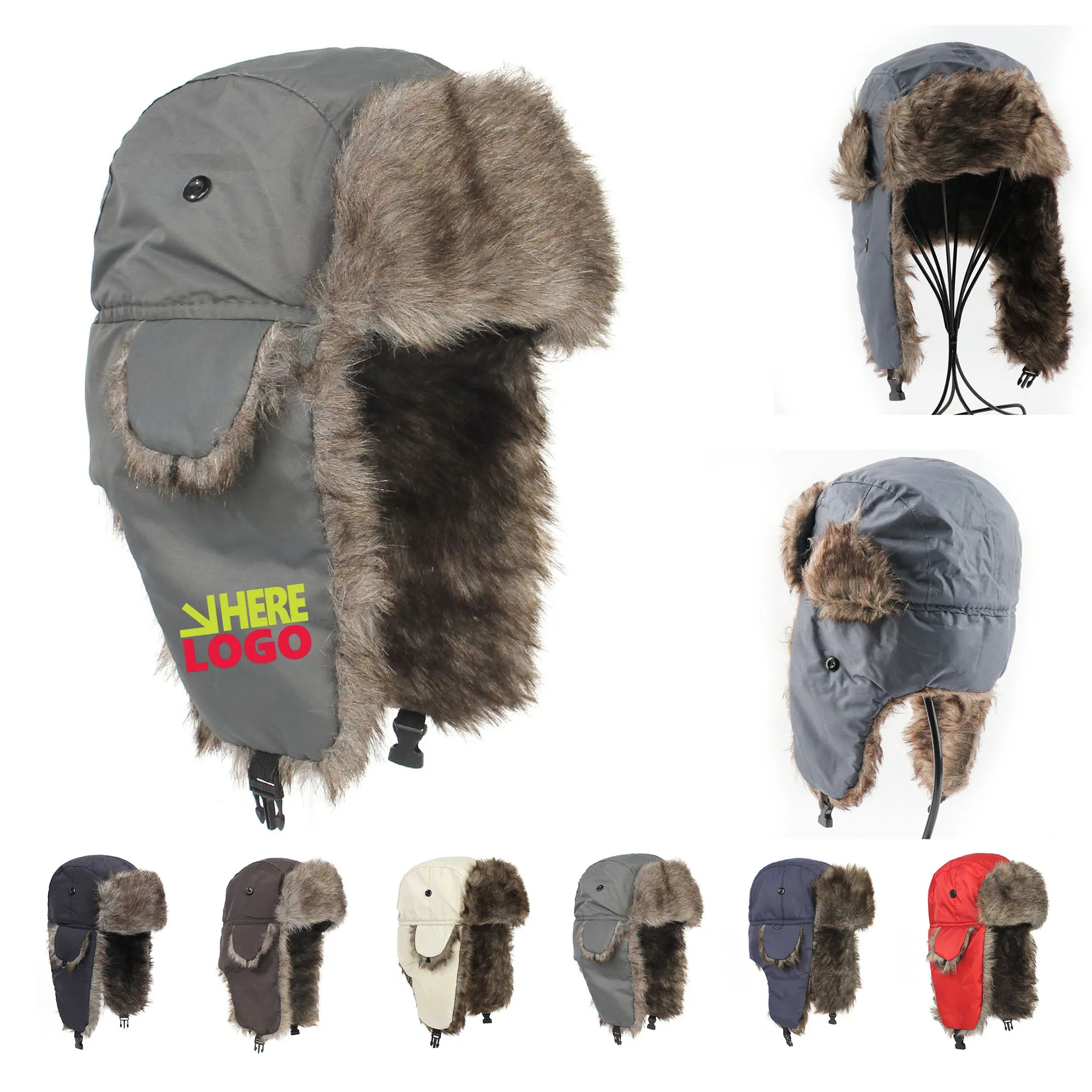 Faux Fur Ear Flap Winter Hat 8