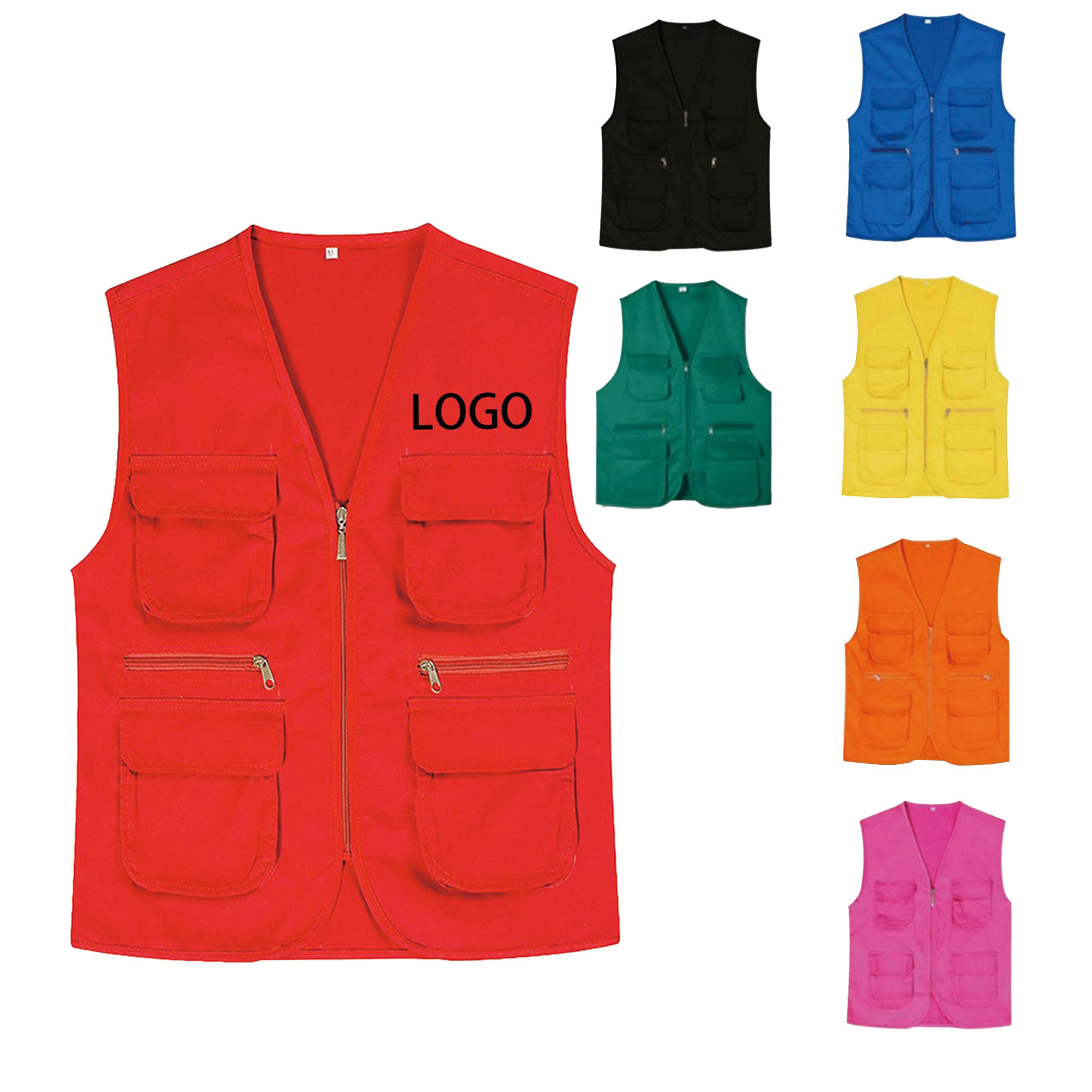 Multi - Pocket Polyester Volunteer Waistcoat 3