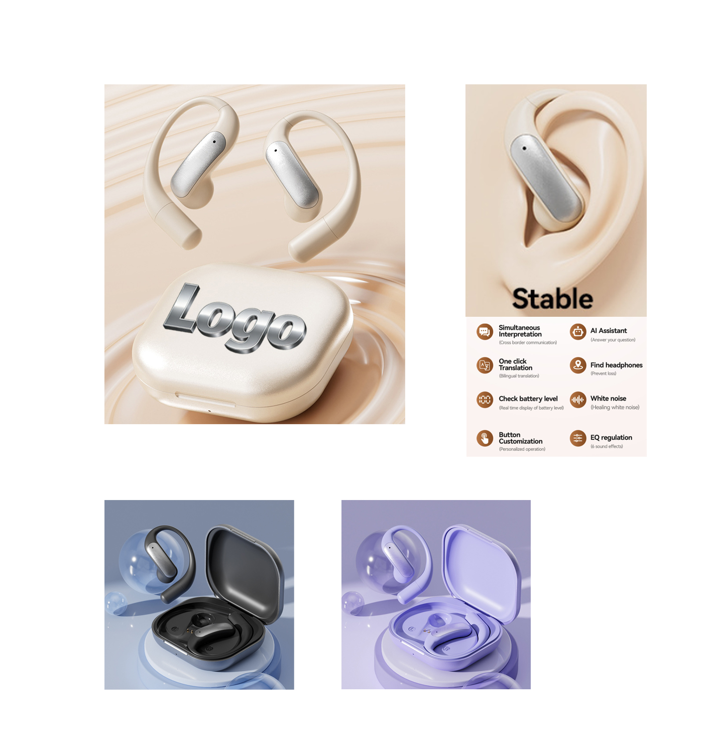 Bluetooth AI Translation Earbuds