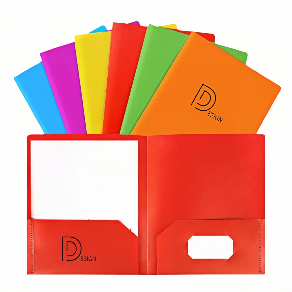 Custom Plastic Two Pocket Letter Size Report Folder