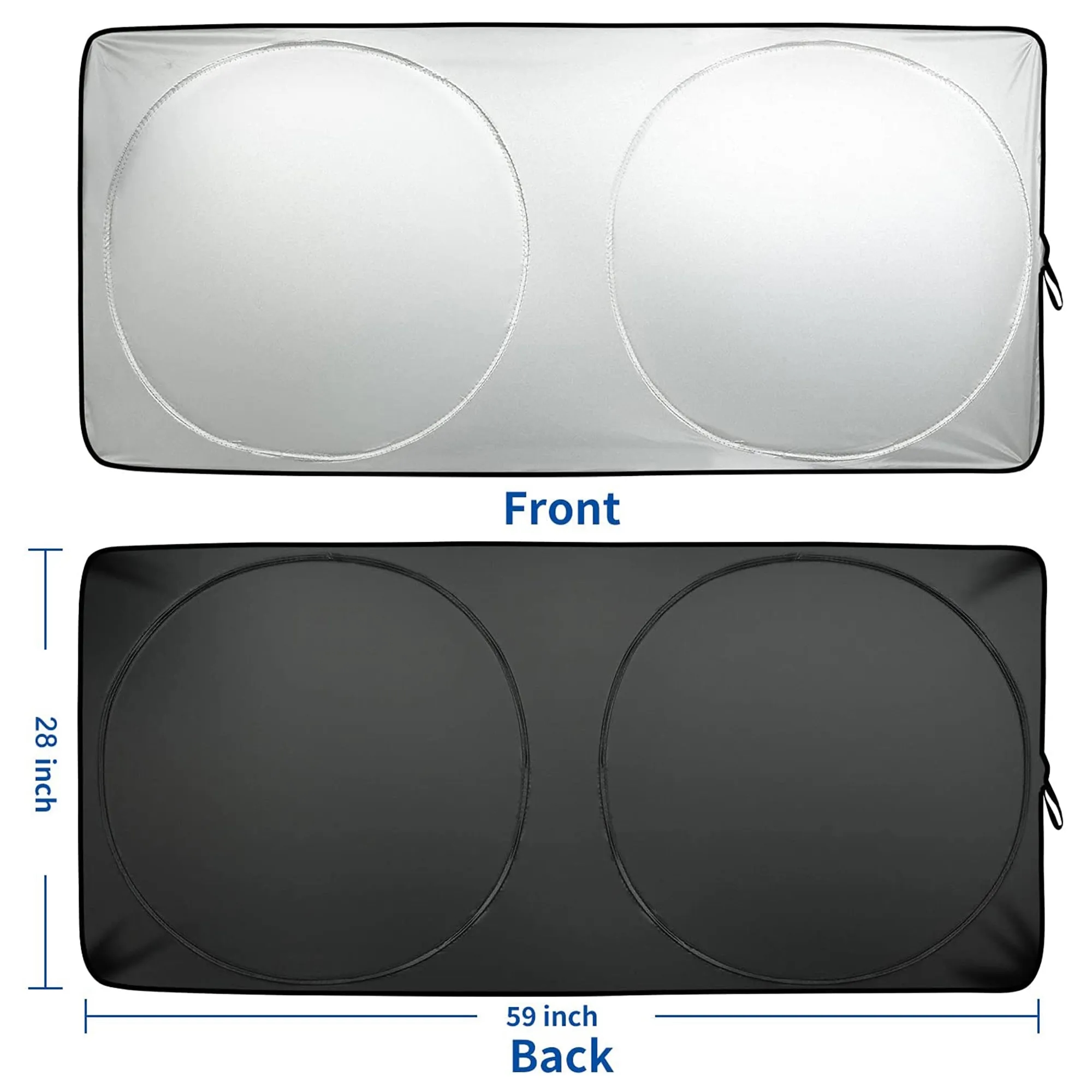 Car Windshield Sun Shade with Storage Pouch 7