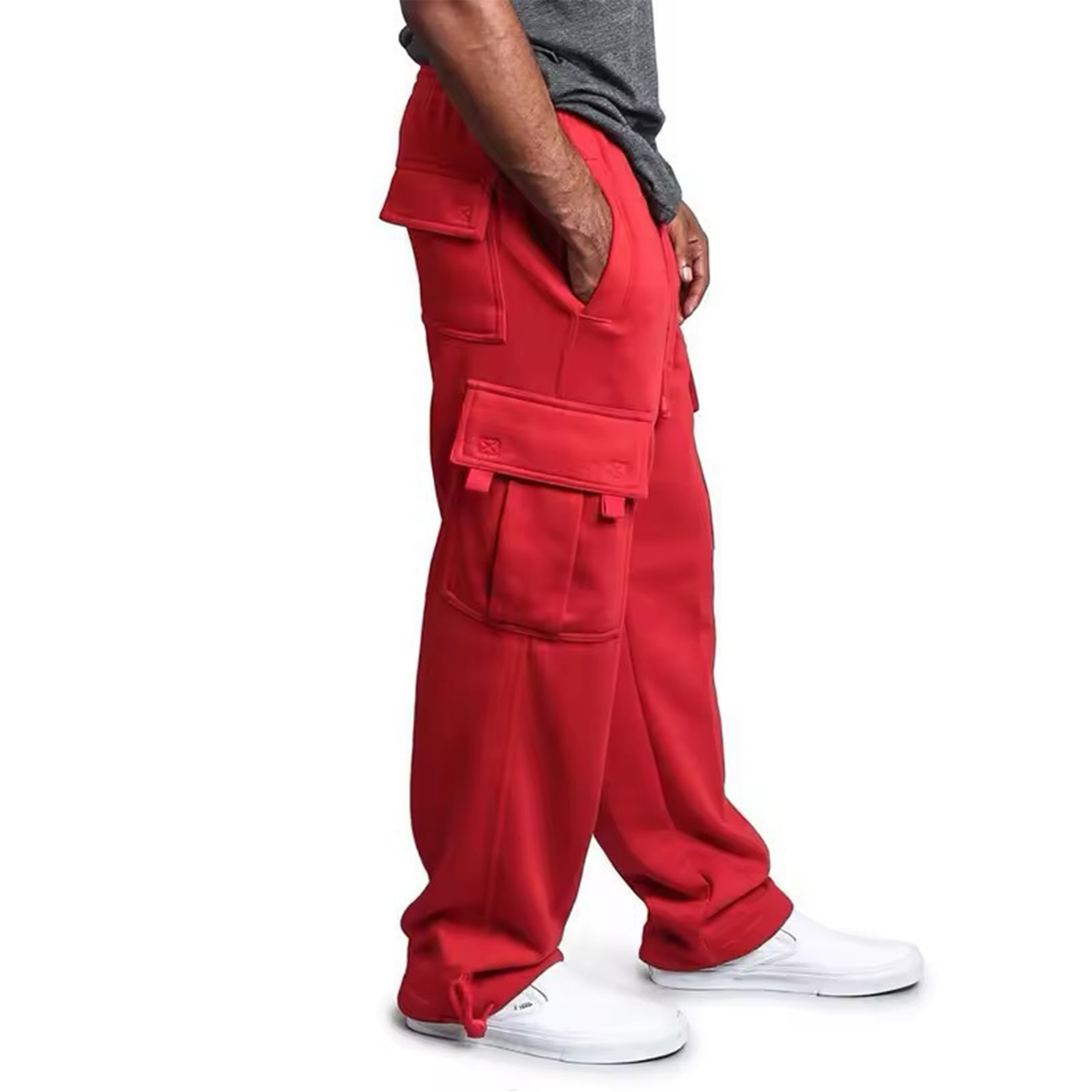 Men Heavyweight Fleece Cargo Pants 31
