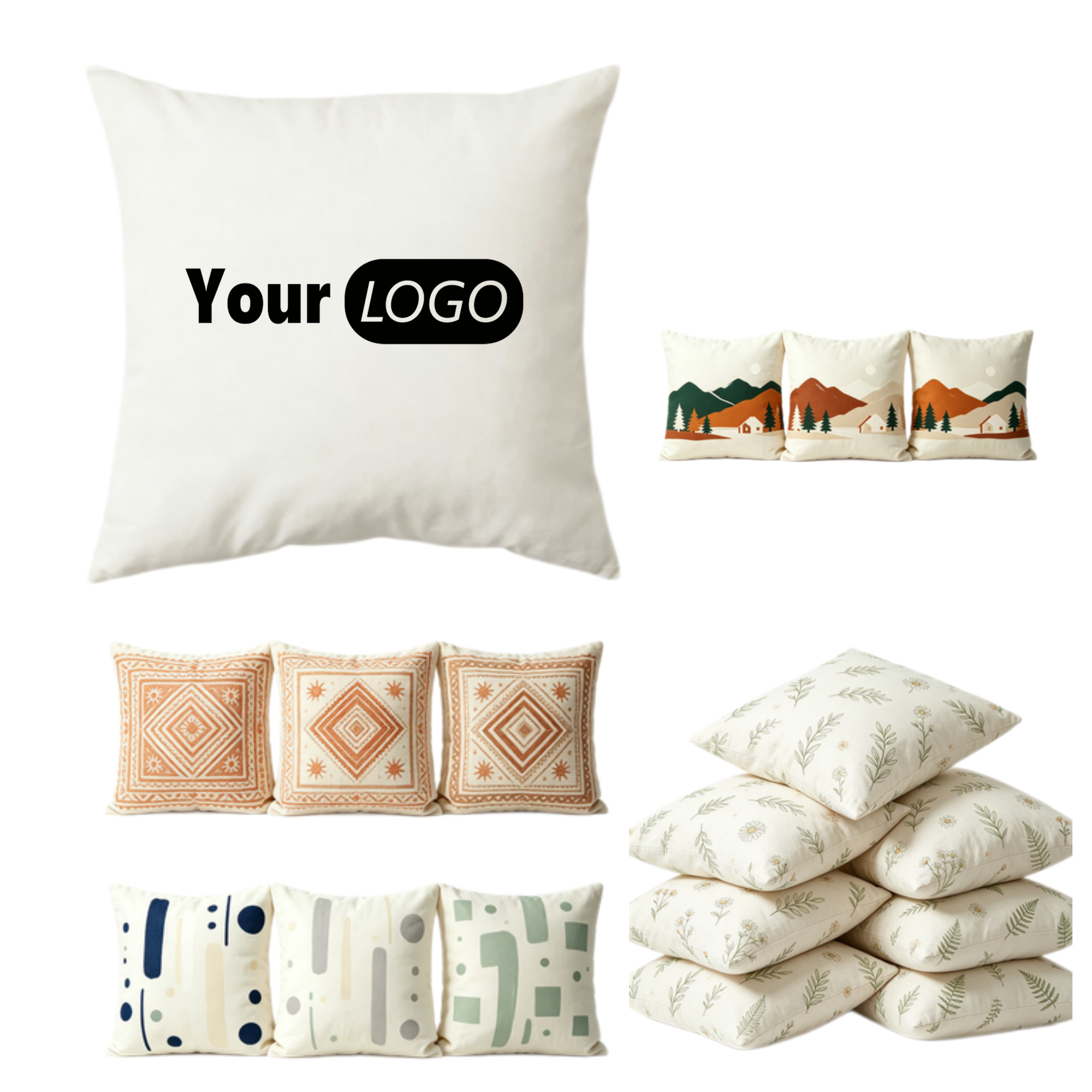 Custom Logo Throw Pillow With Digital Printing 2