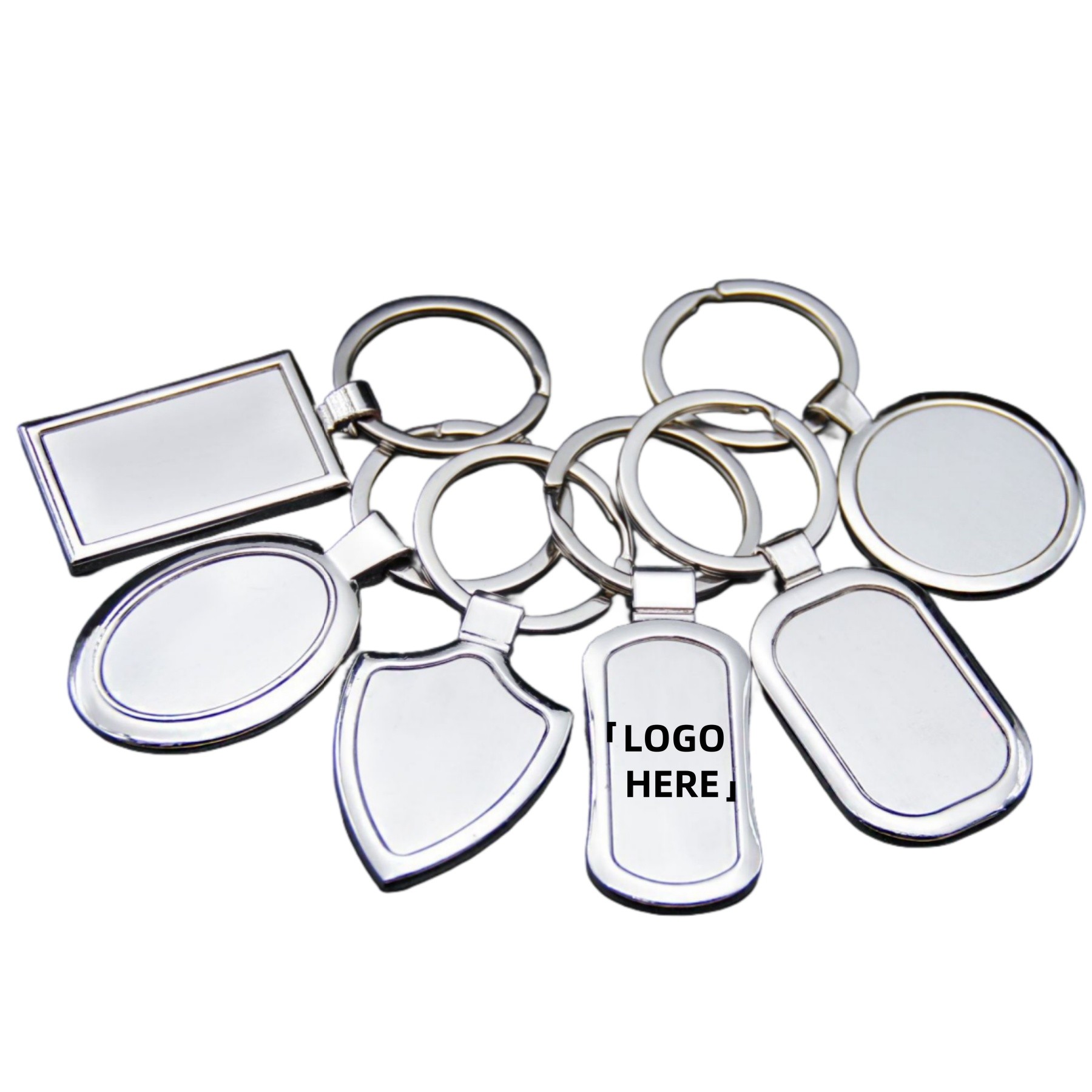 Metal Label Tag Keychain