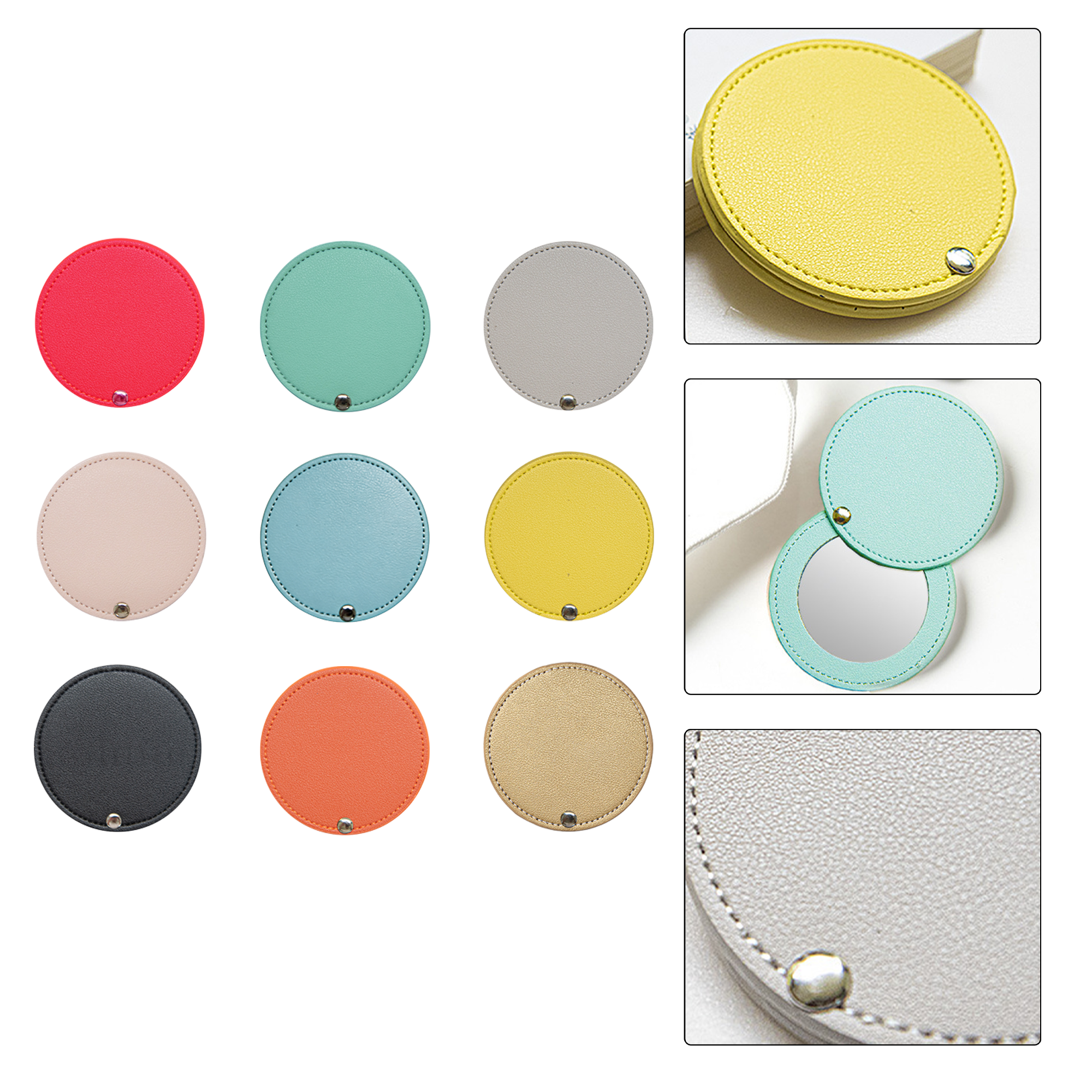 Rotating Leather Vanity Mirror 2