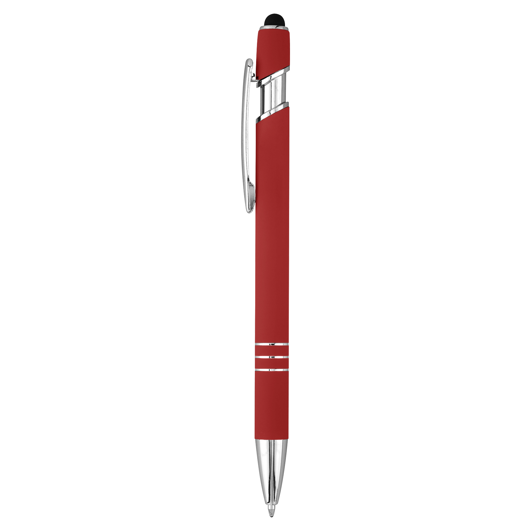 Promotional Laser Engraving Soft-Touch Metal Ballpoint Pen With Stylus (MOQ: 50pcs) 8