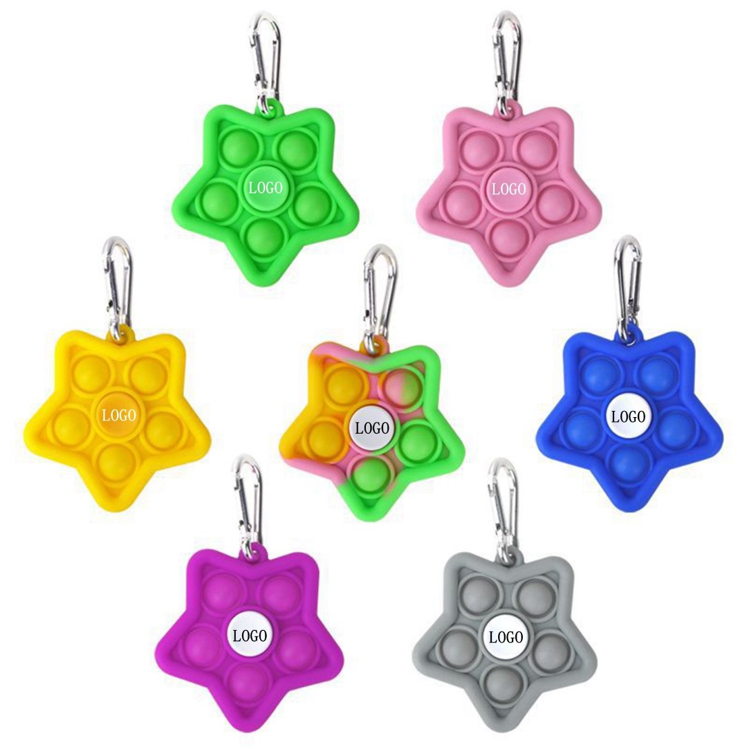 Multi Color Star Shape Silicone Finger Fidget Spinner