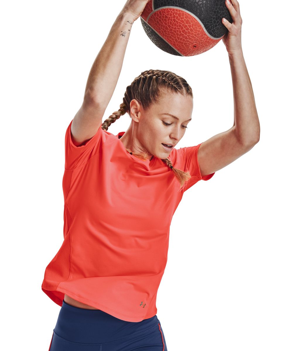 Women's UA RUSH HeatGear Mesh Short Sleeve  9