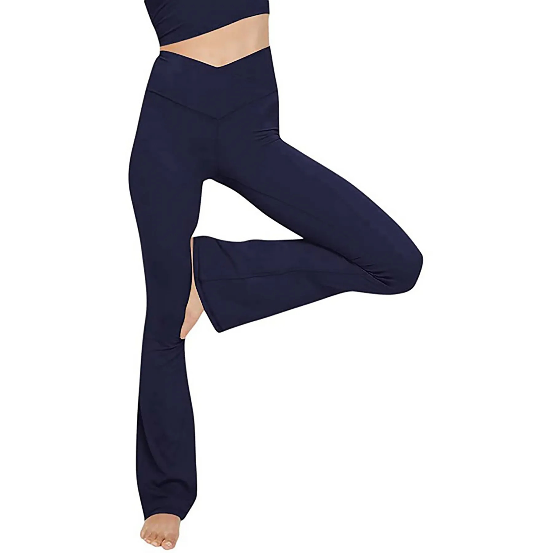 Soft High-waisted Yoga Flare Pants 24