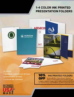 Printed pocket folders sales flyer
