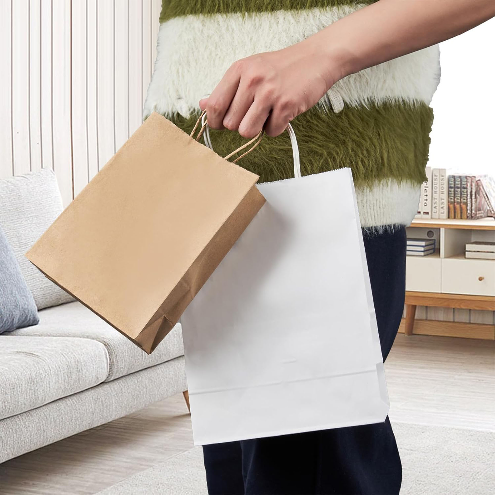 Premium Paper Gift Bags with Handles for Retail & Parties 10
