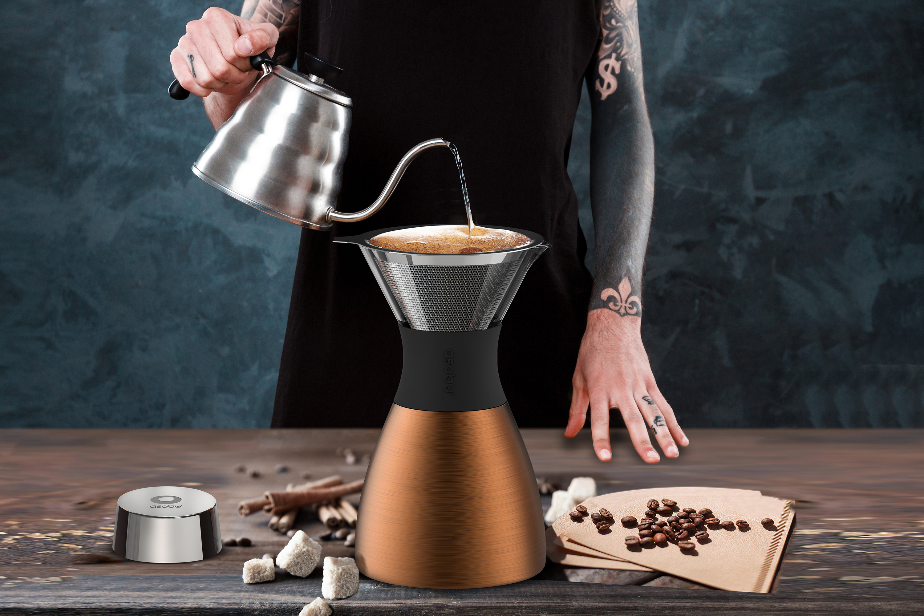 Asobu 40 Oz. Pourover Insulated Coffee Maker 44