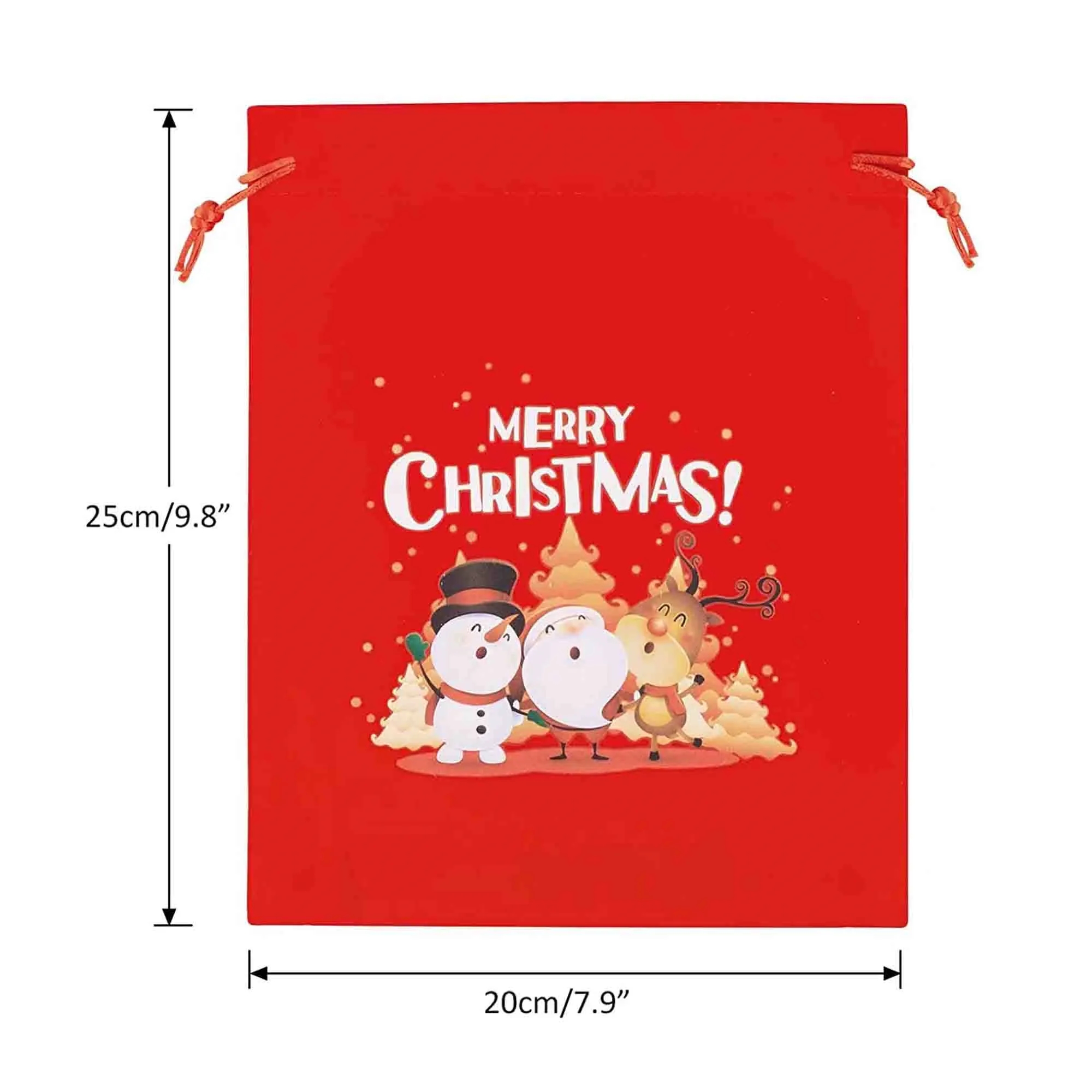 Christmas Drawstring Gift Bags with Tags 7