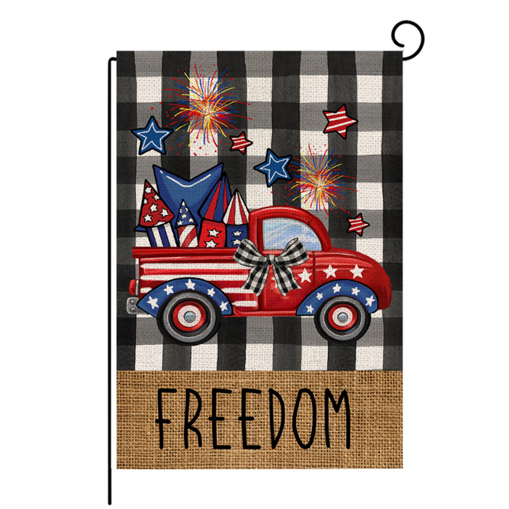 Printed Linen Polyester Decorative Flag 17
