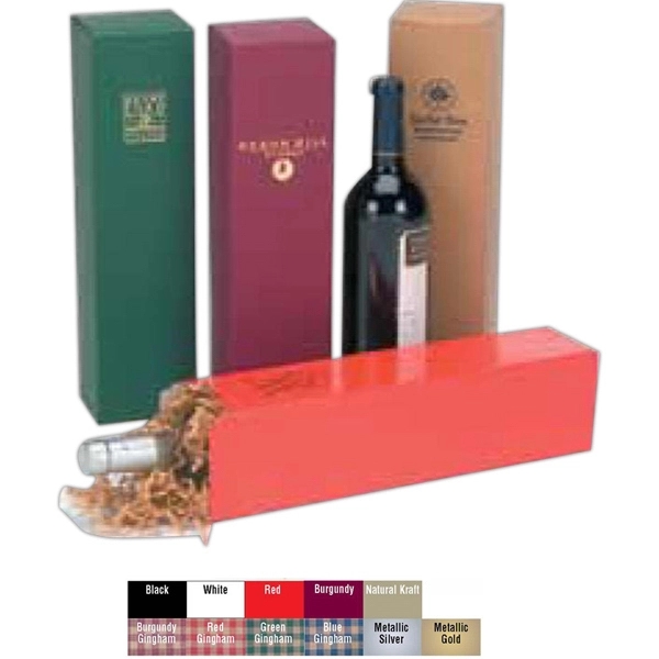 One Piece Folding Wine Box w/ Window